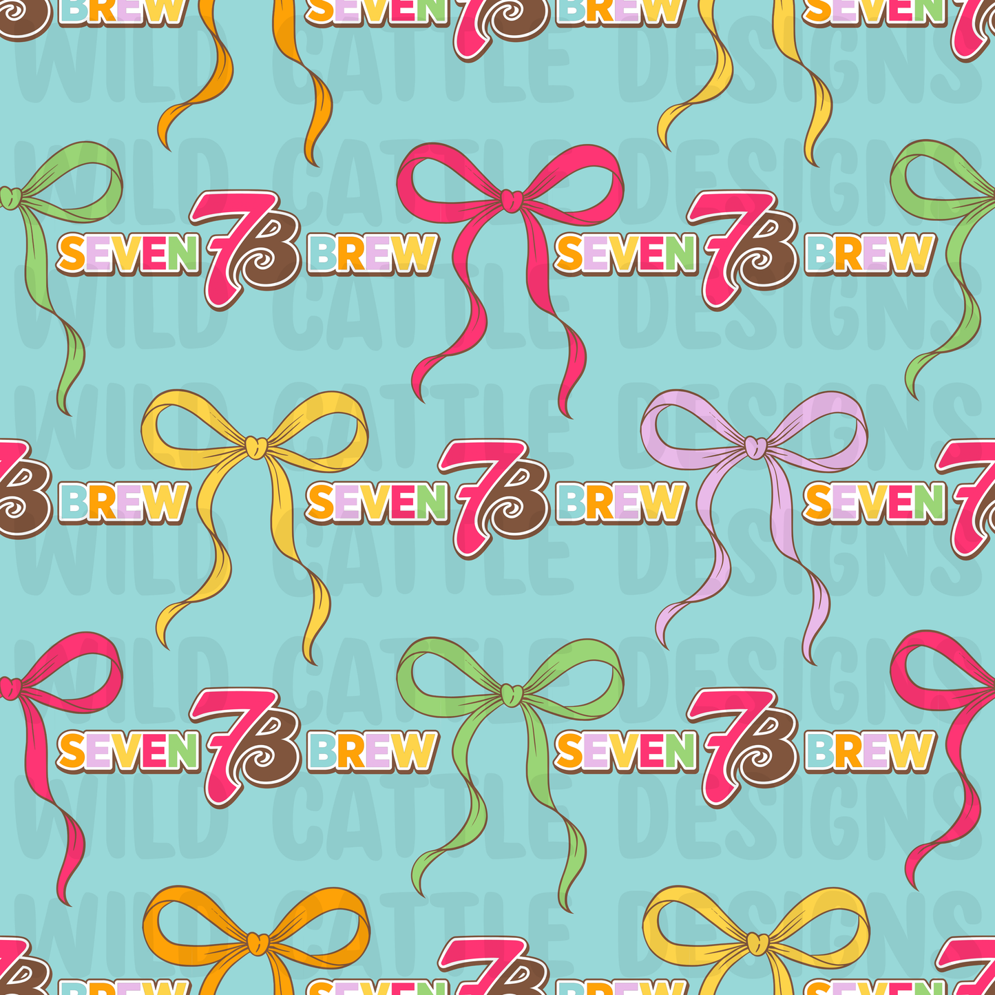 7 coffee bows seamless