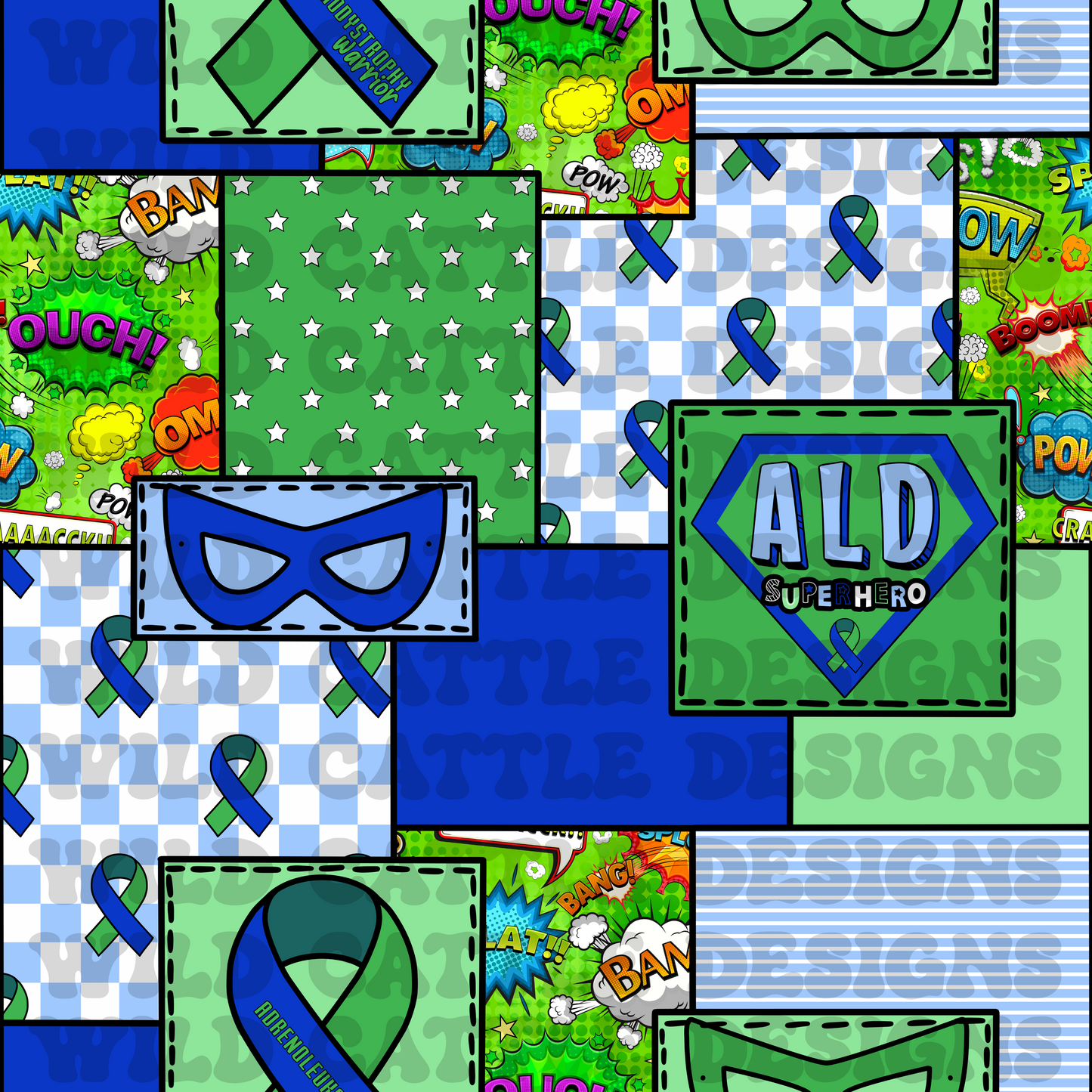 Ald superhero patchwork