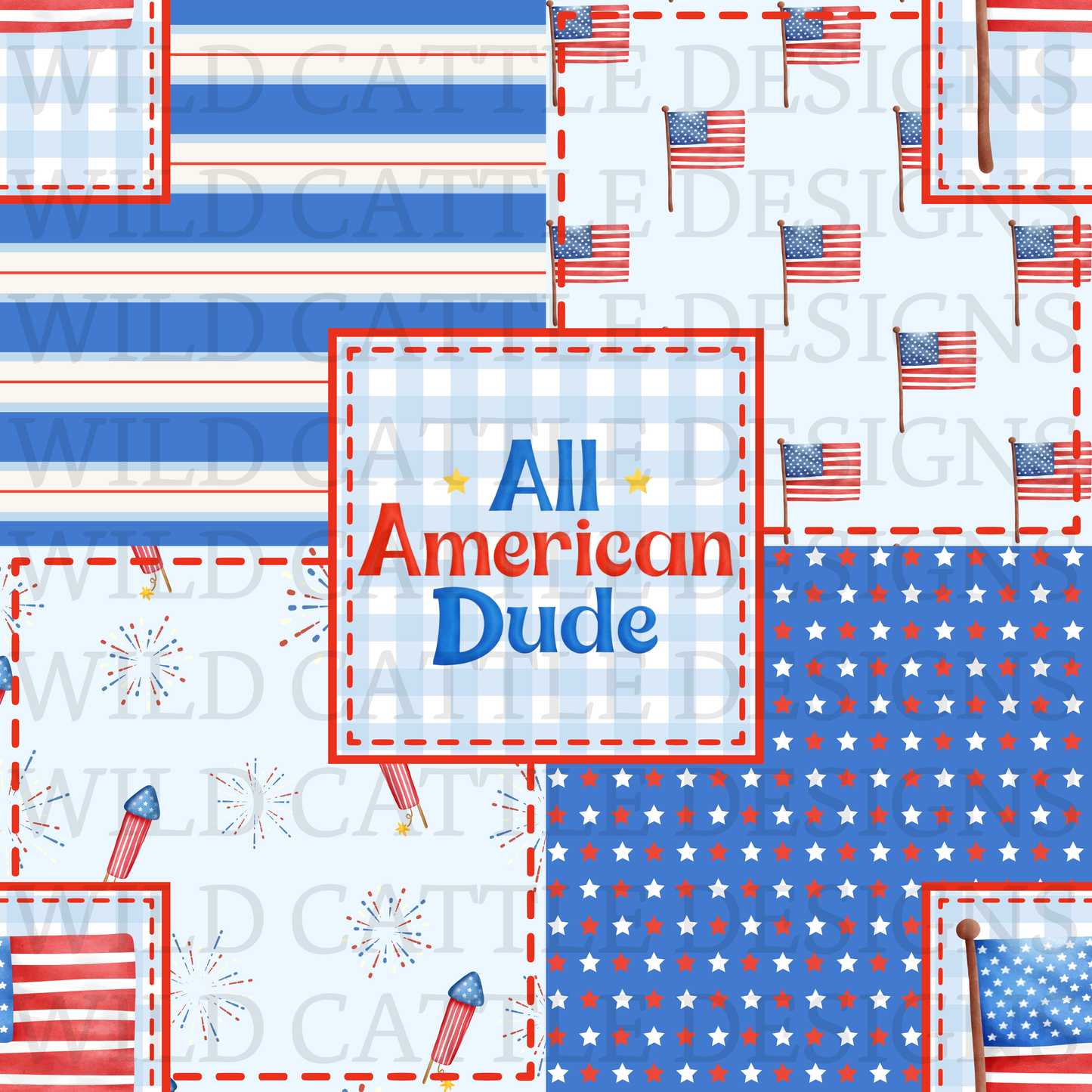 All american dude patchwork
