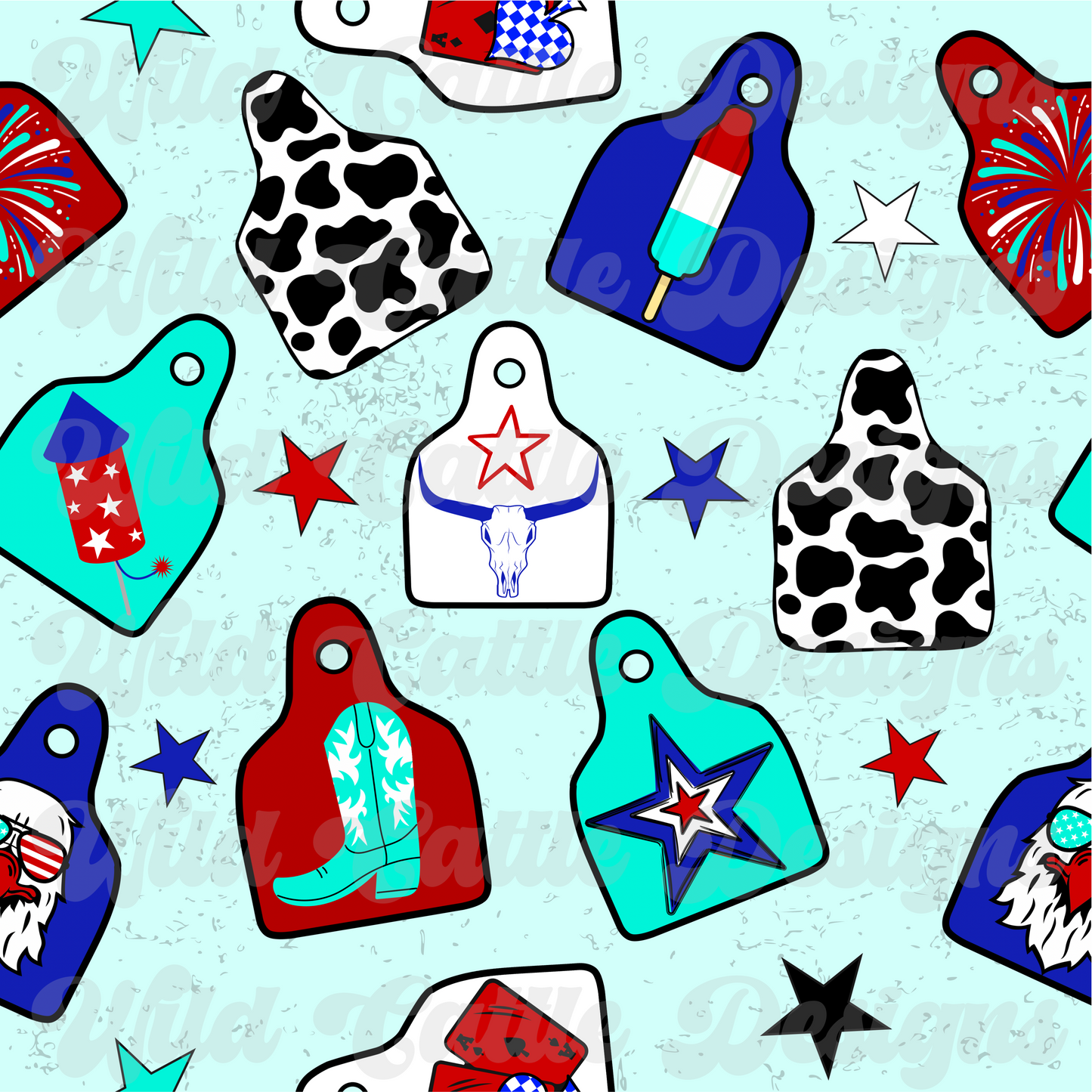 American Cowboy Blue Seamless