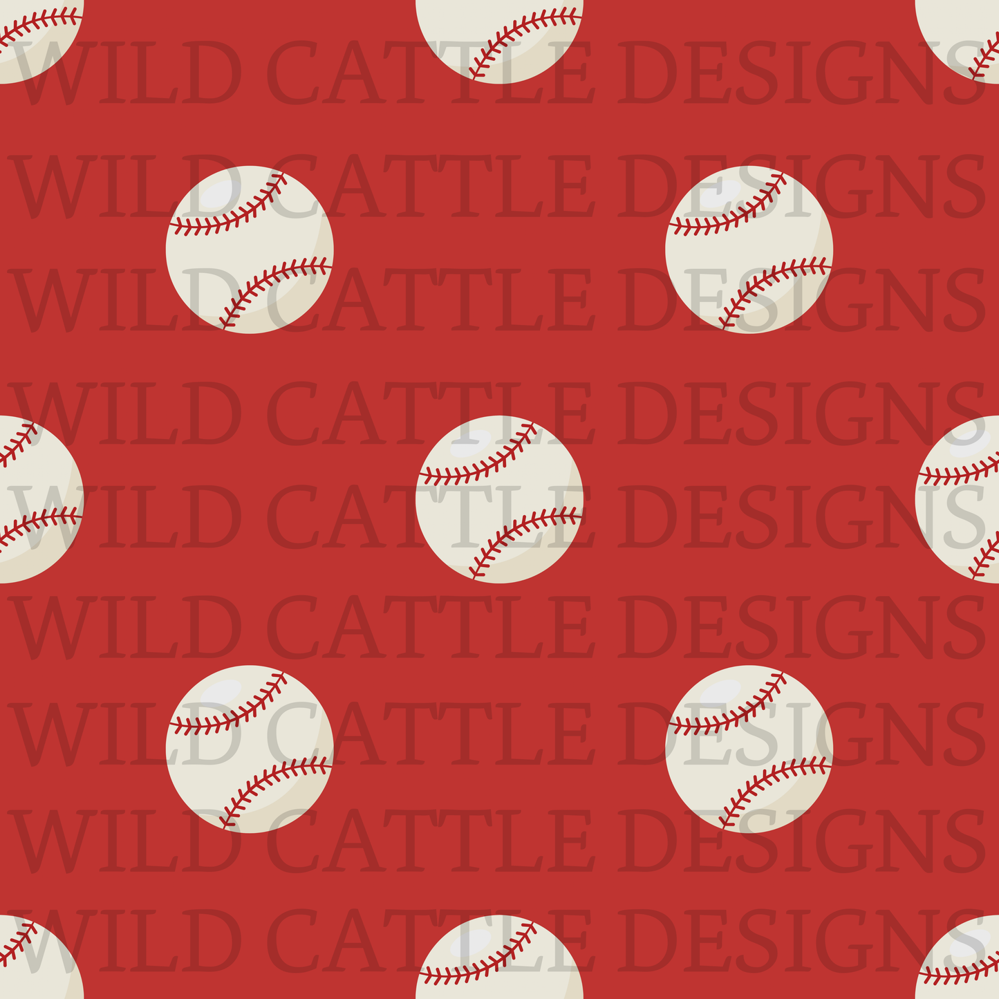 Baseball heart seamless