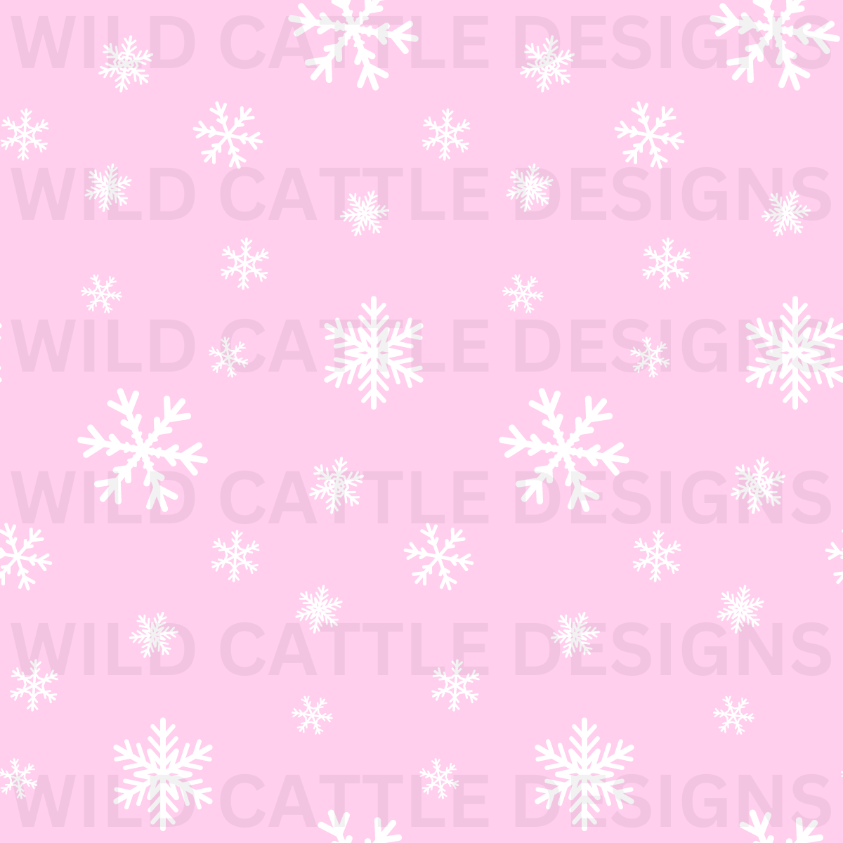 Pink Snowflakes Seamless
