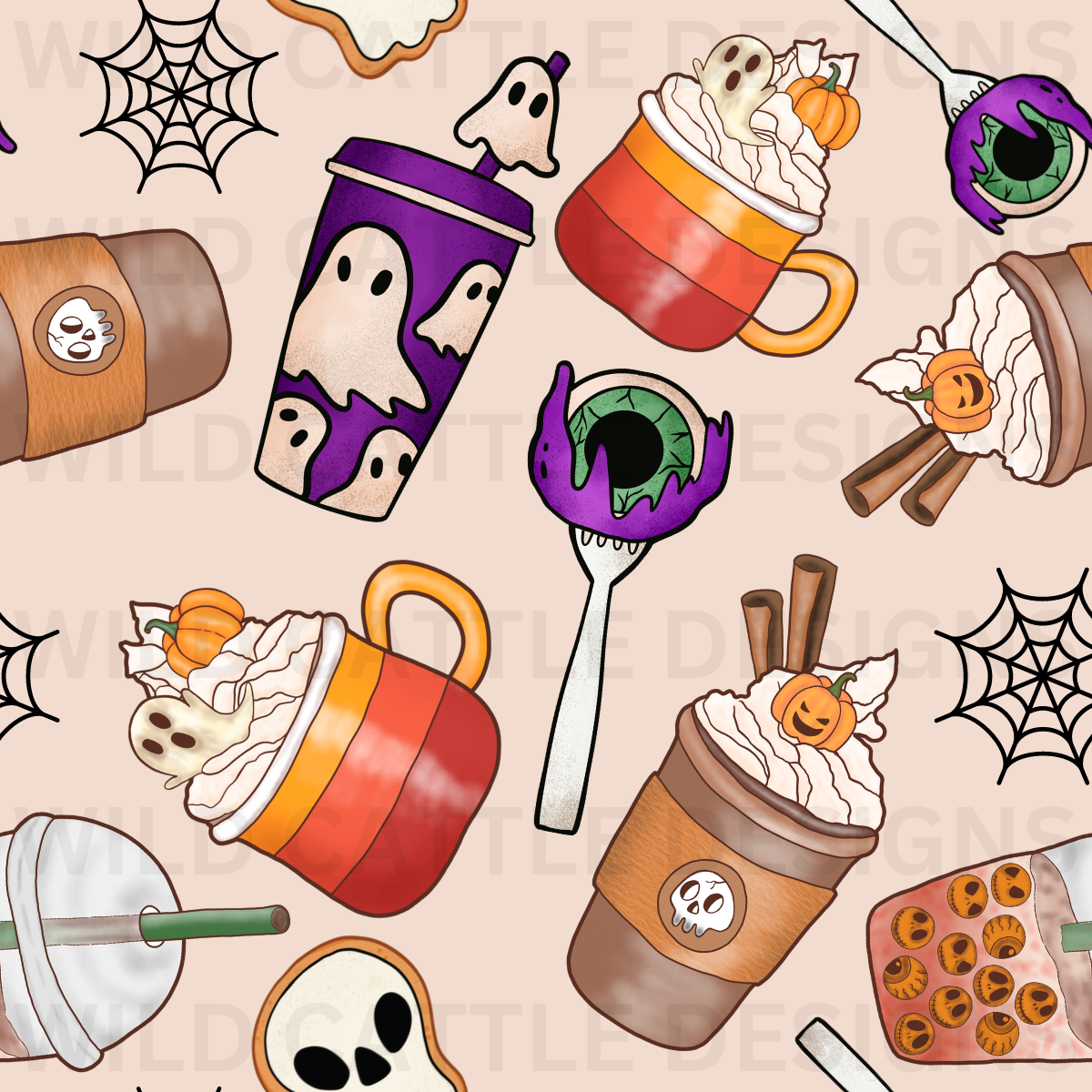 Halloween Coffee Seamless