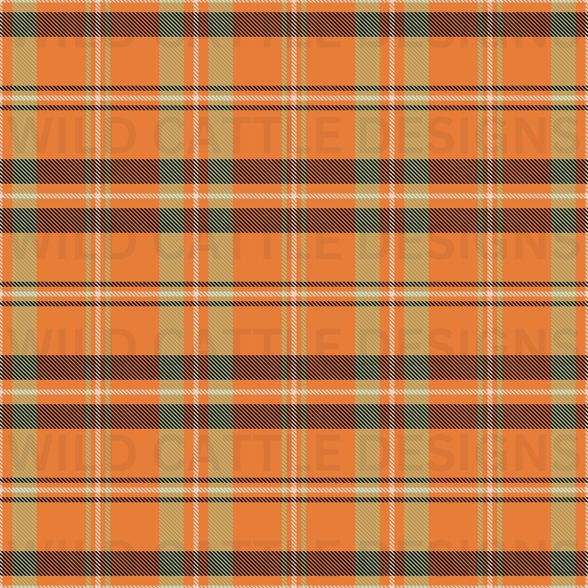 Orange Happy Fall Yall Plaid