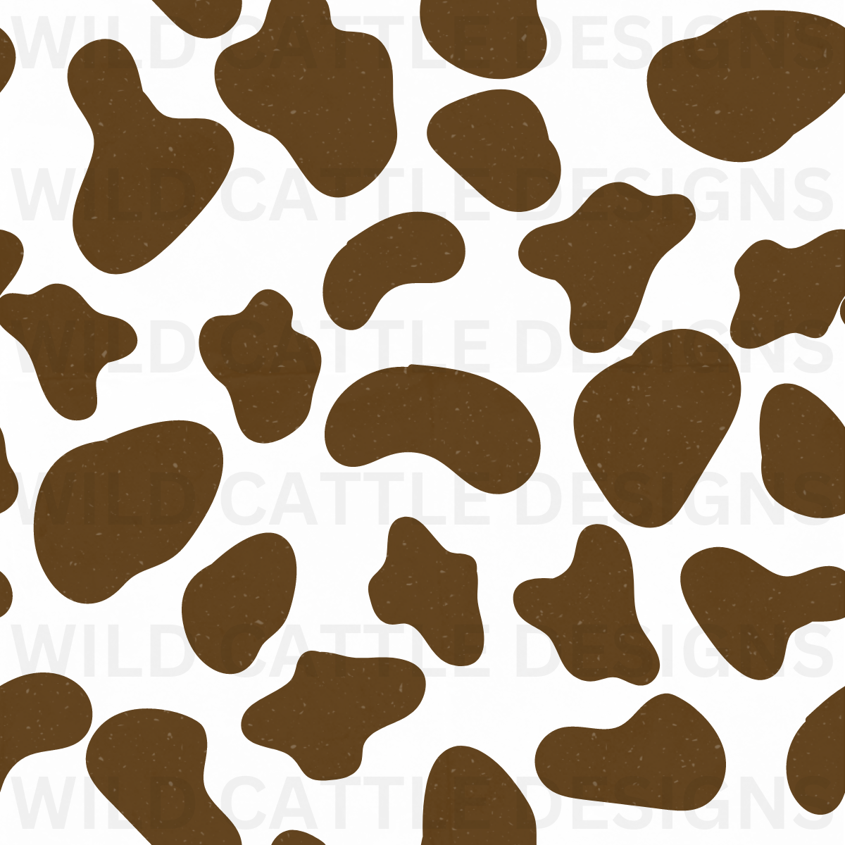 Brown Cow Print Seamless – Wild Cattle Designs
