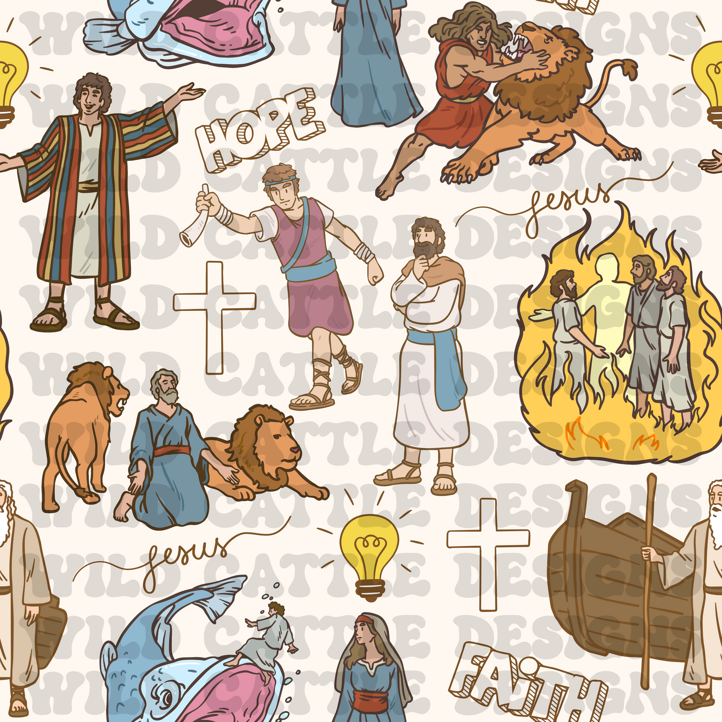 Bible stories seamless