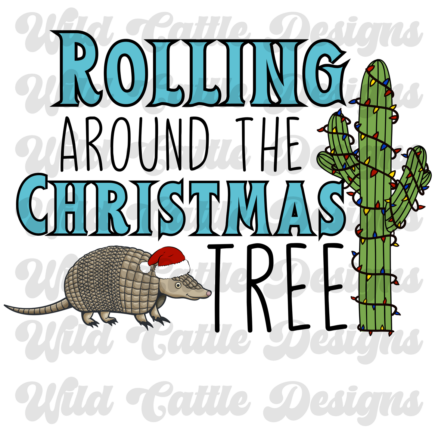 blue christmas armadillo png