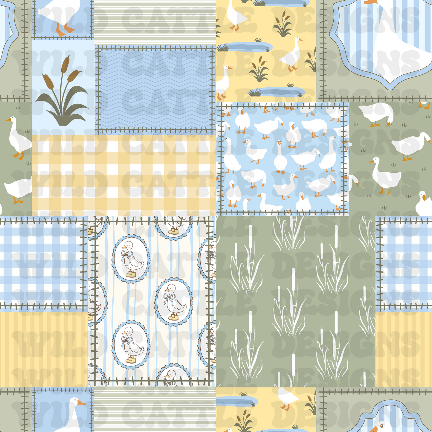 blue dapper goose patchwork
