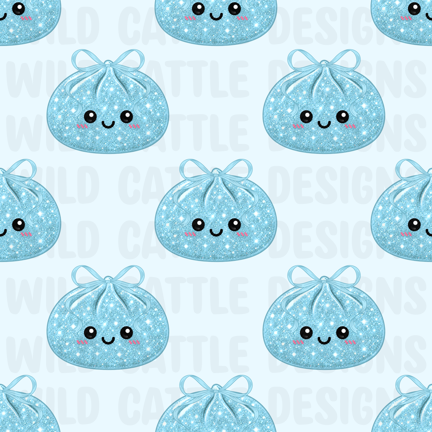 Blue glitter squish seamless