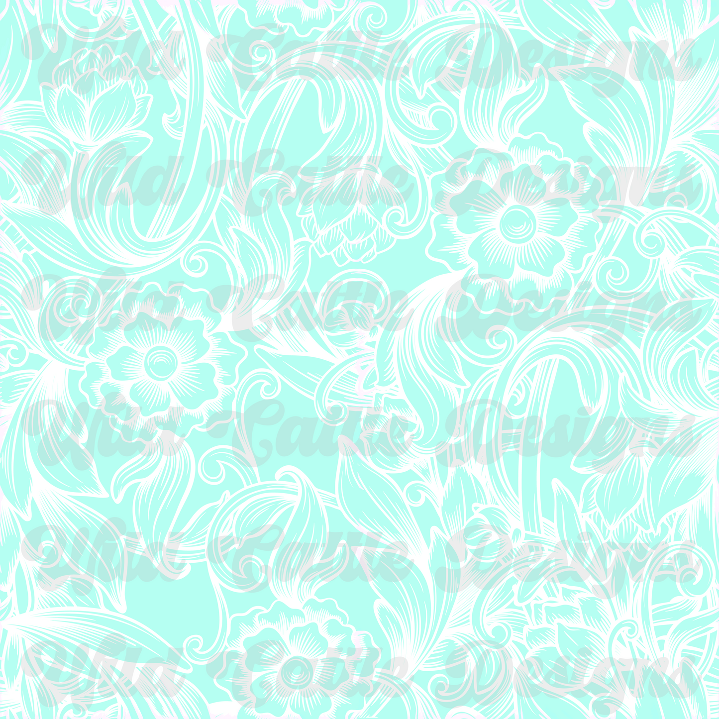 Blue Tooled Leather Seamless