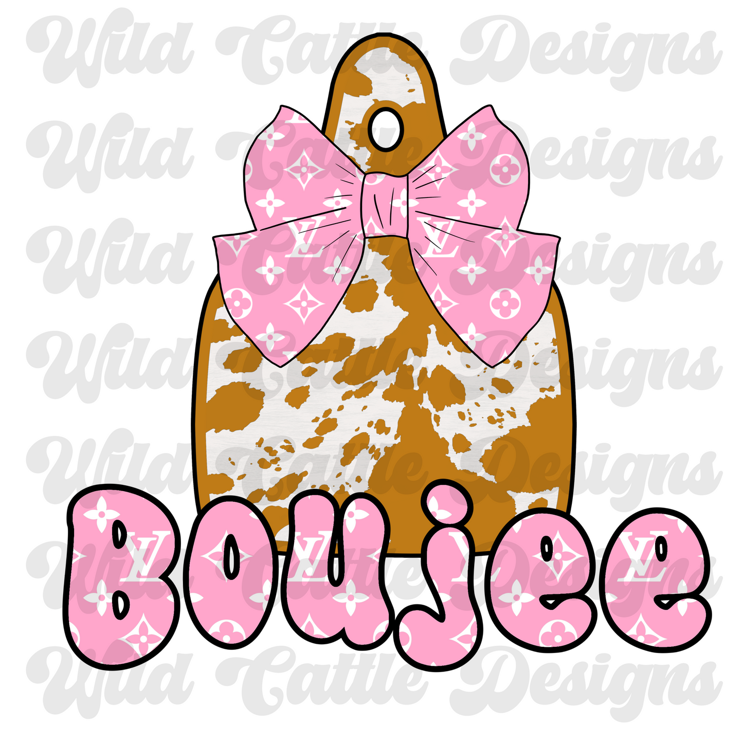Boujee cowtag png