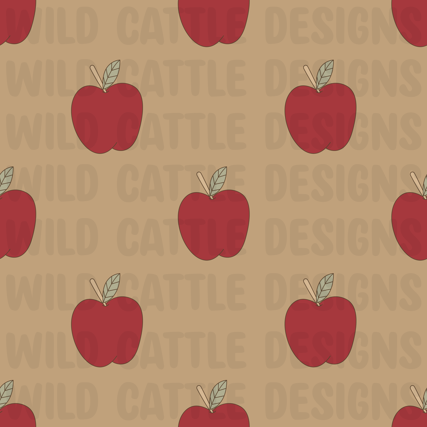 Boy saddle up for school apples seamless