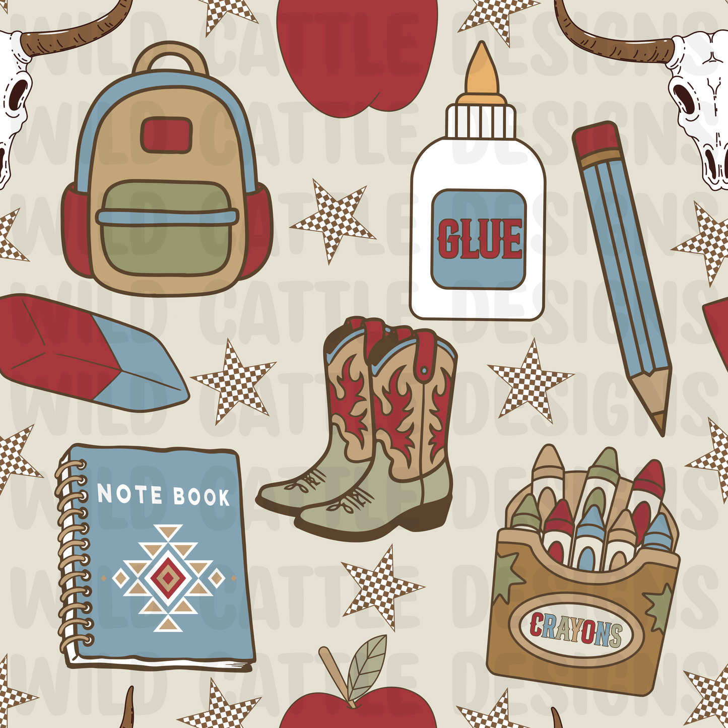 Boys saddle up for school seamless