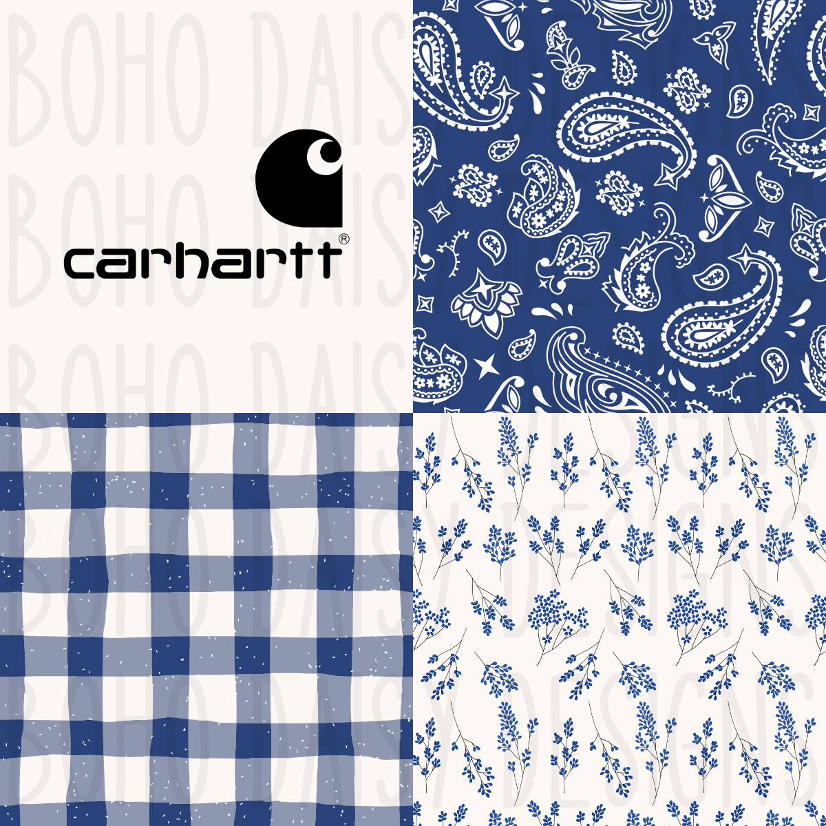 Blue Florals Seamless