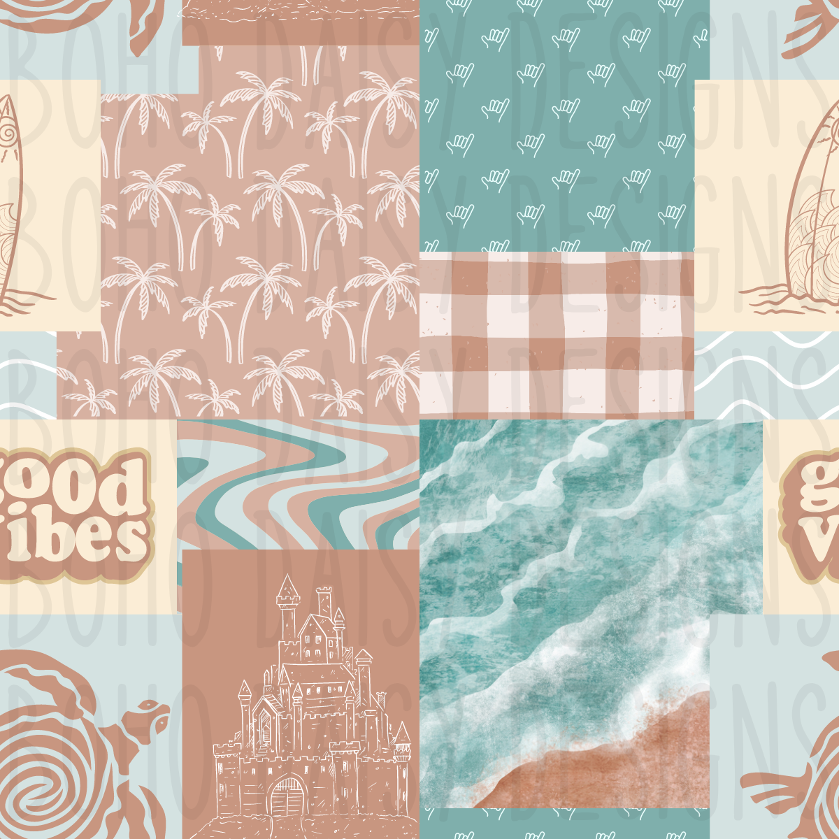 Beach Good Vibes Seamless