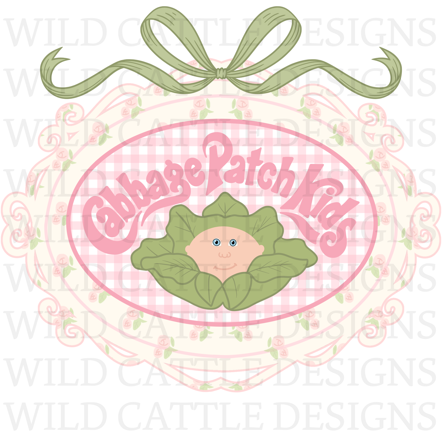 Cabbage baby doll floral png