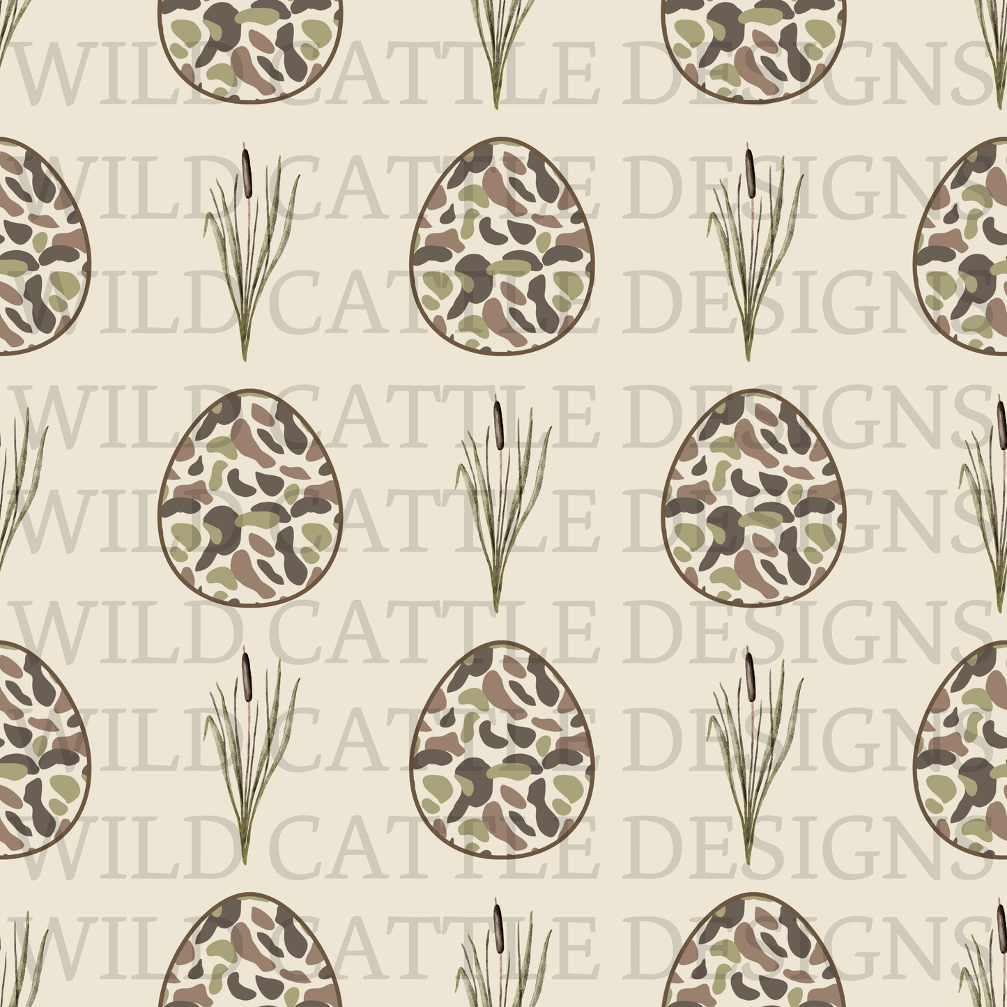 Camo bunny eggs seamless