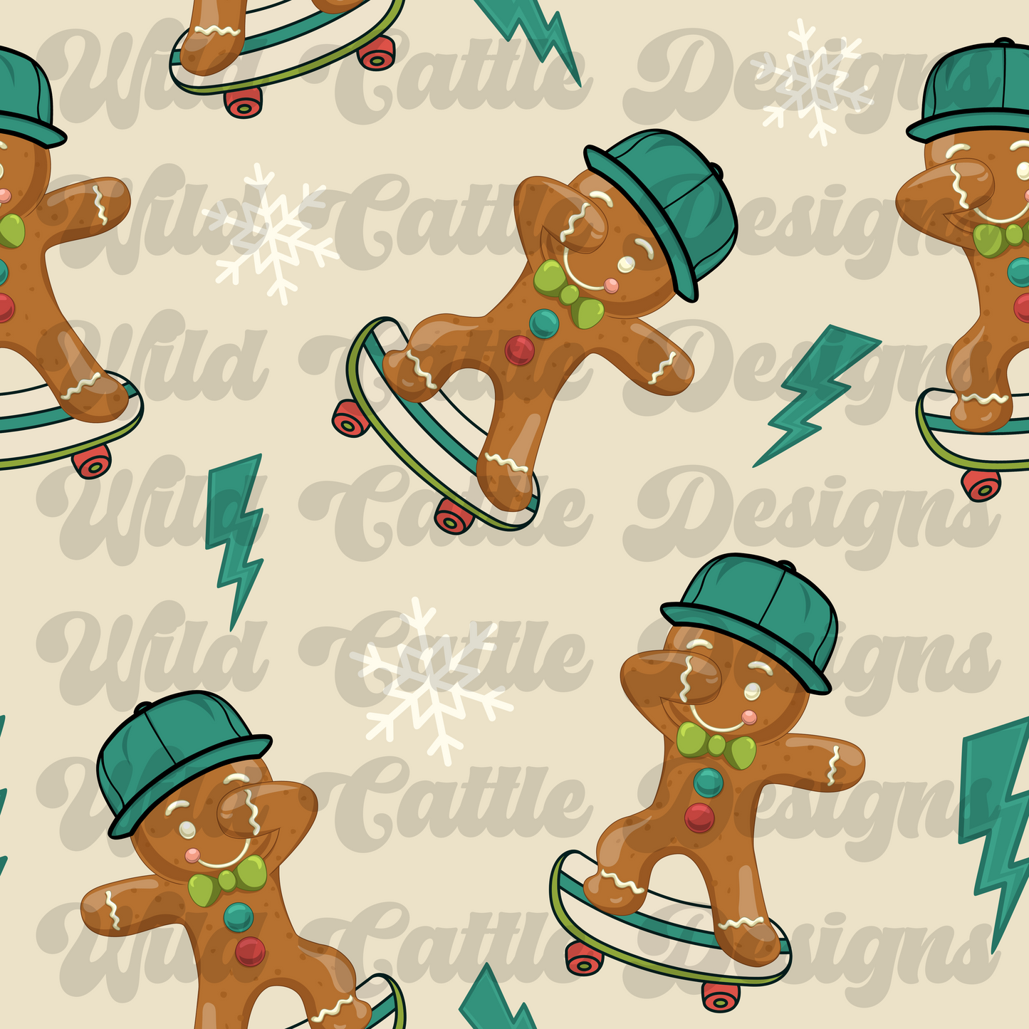 catch me gingerbread seamless