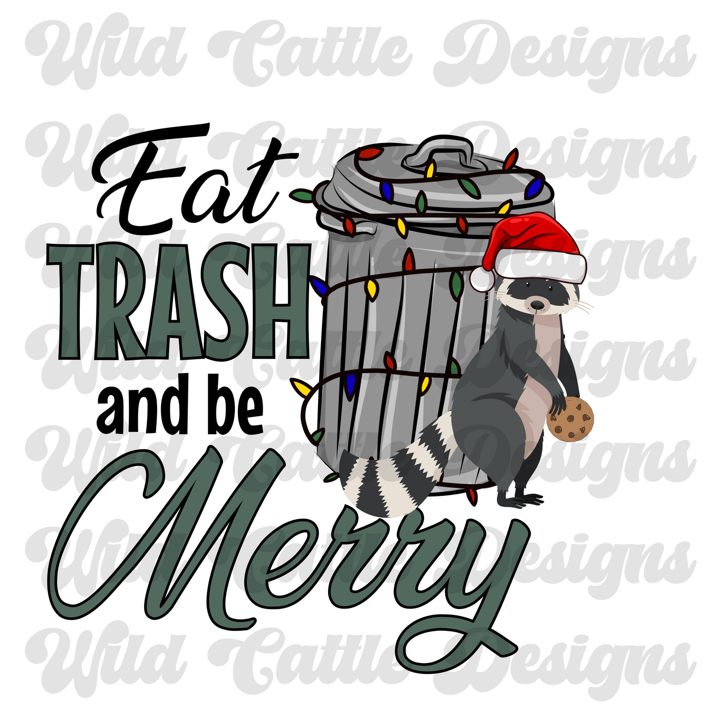 christmas raccoon png