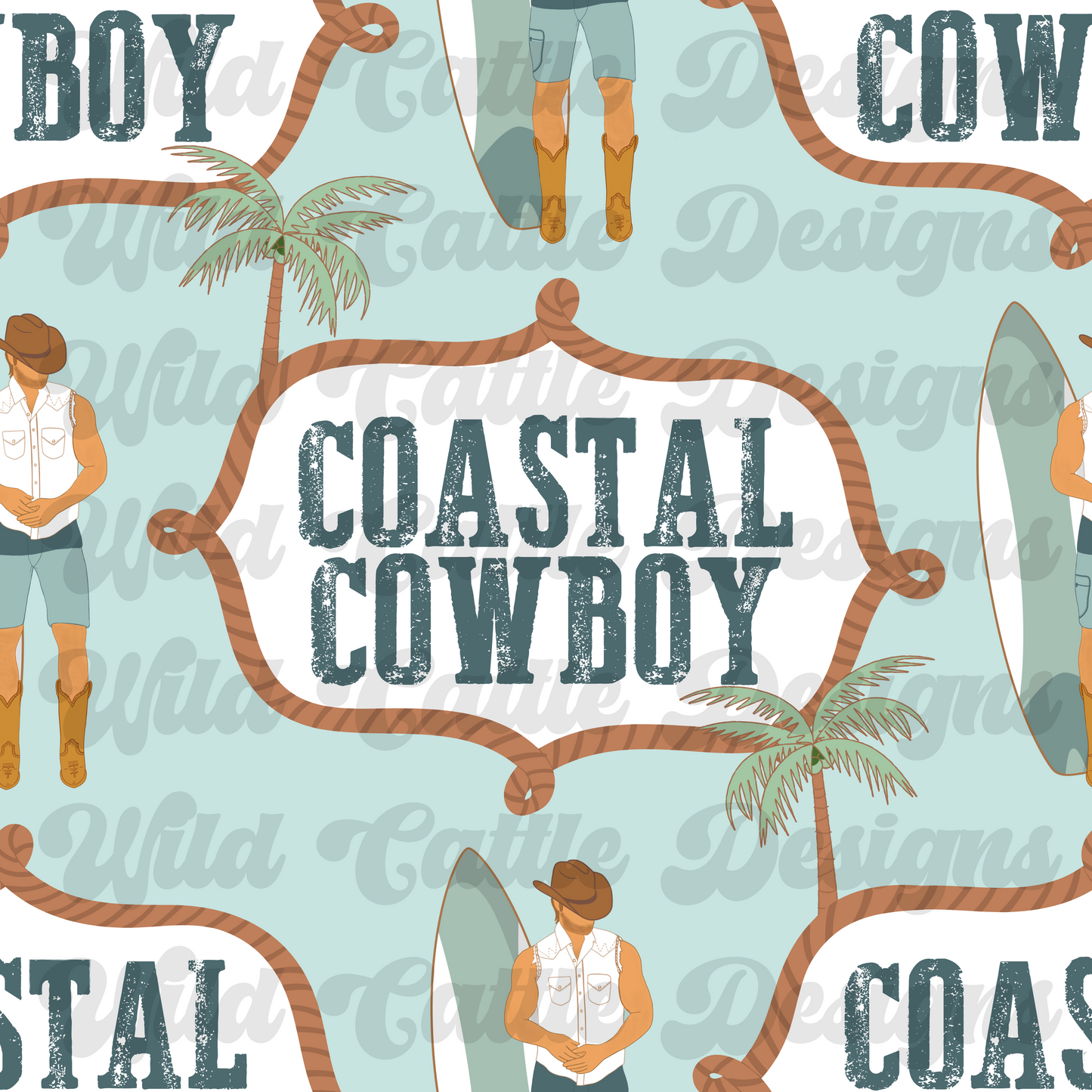 Coastal Cowboy Seamless