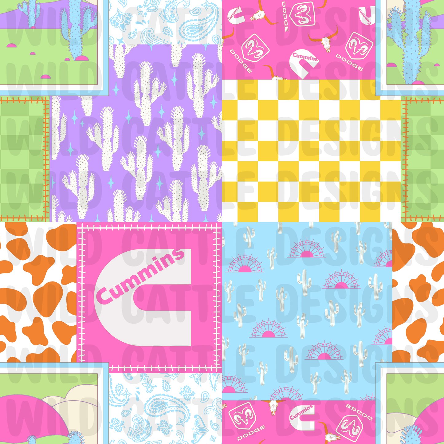 colorful coming patchwork