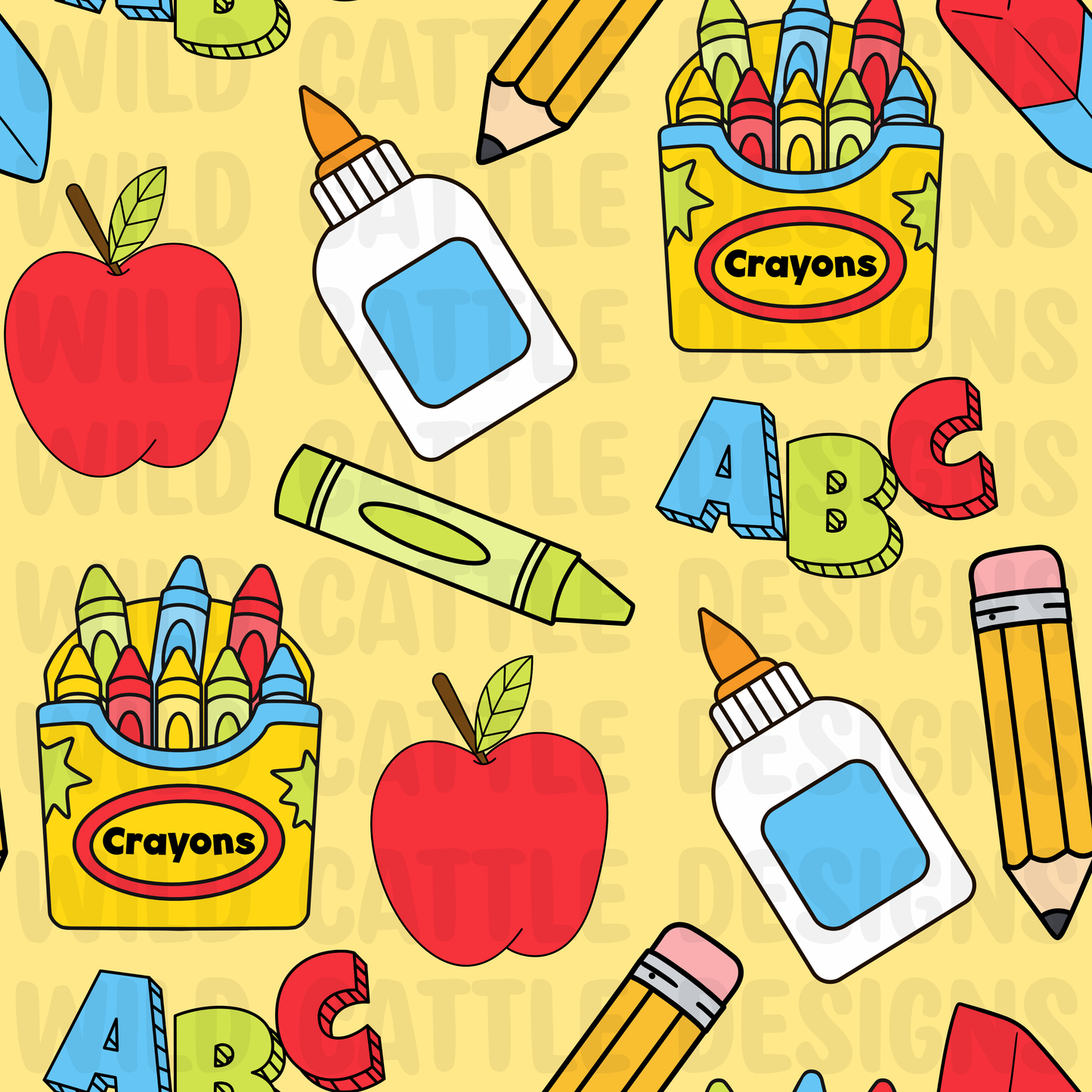 Colorful school seamless
