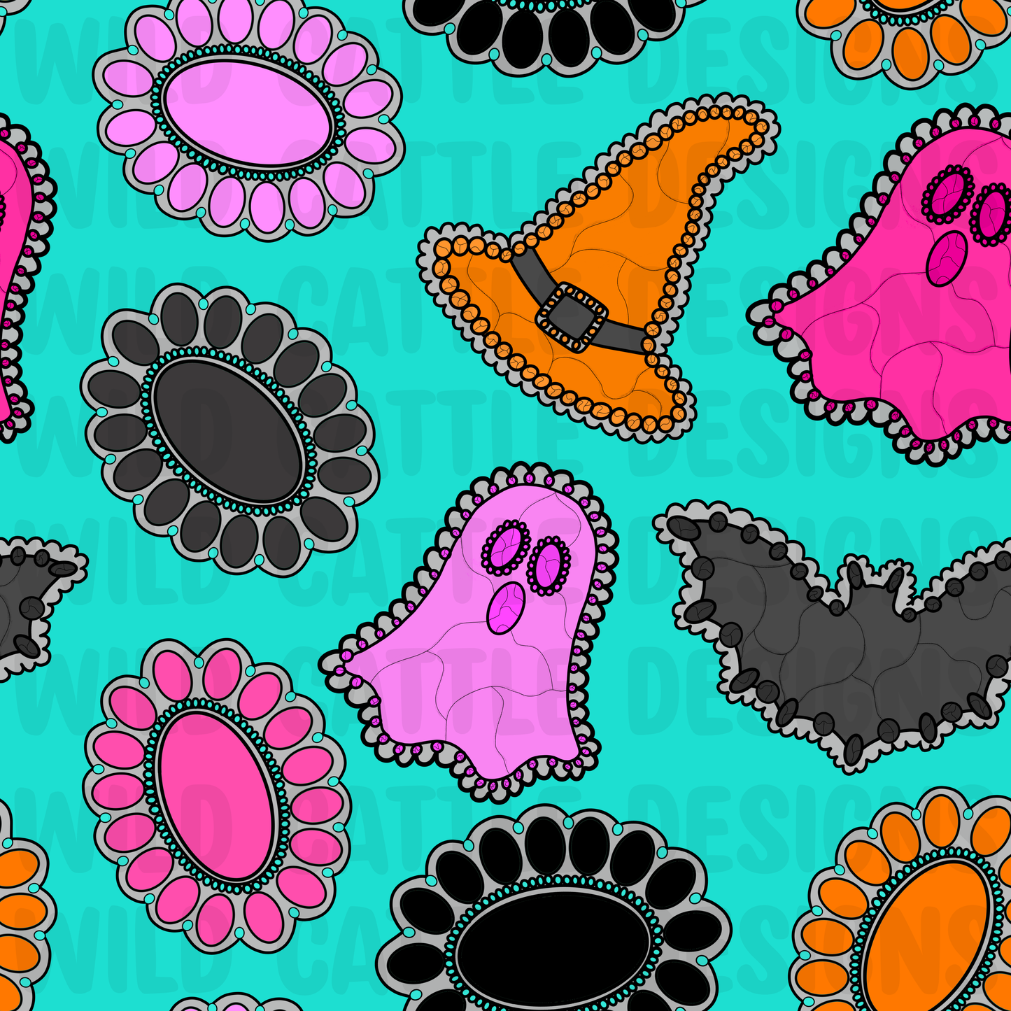Concho Halloween seamless