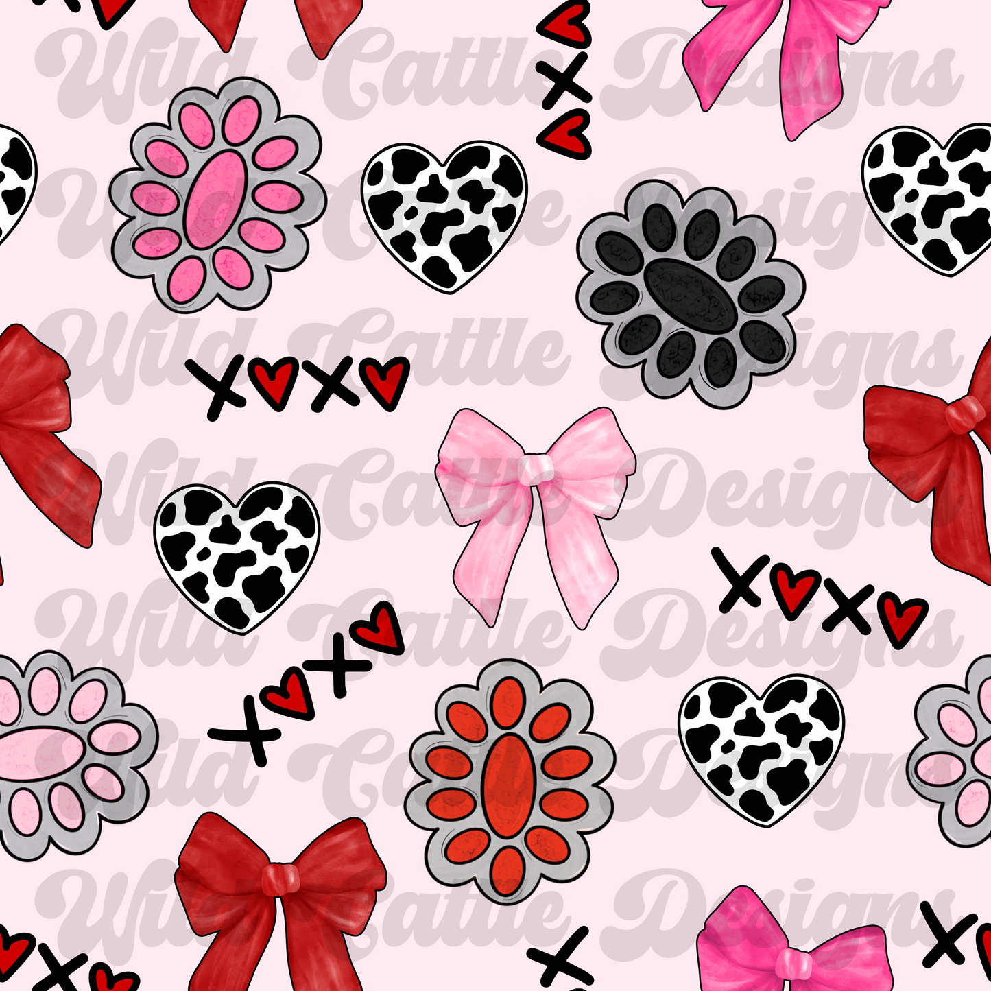 Concho heart seamless