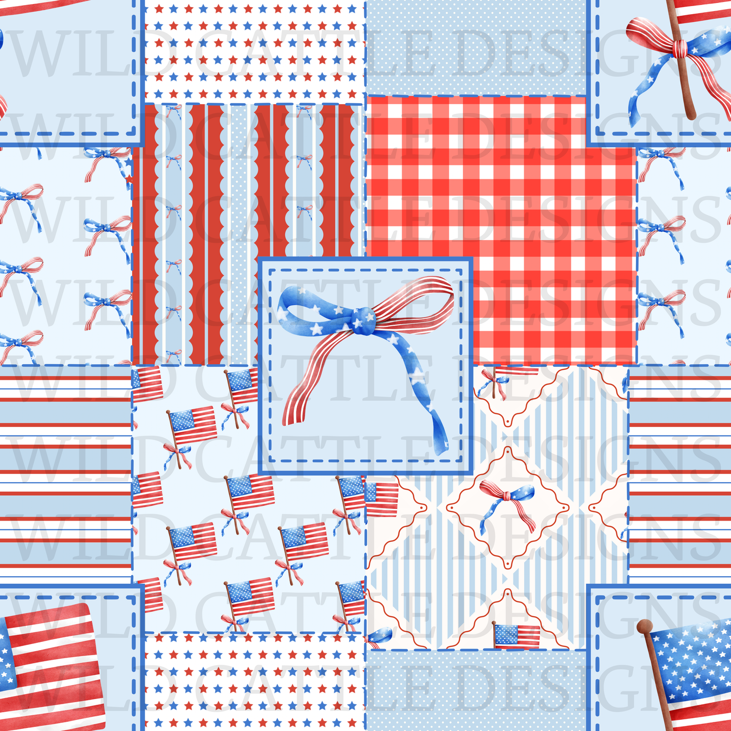 Coquette all American girl patchwork