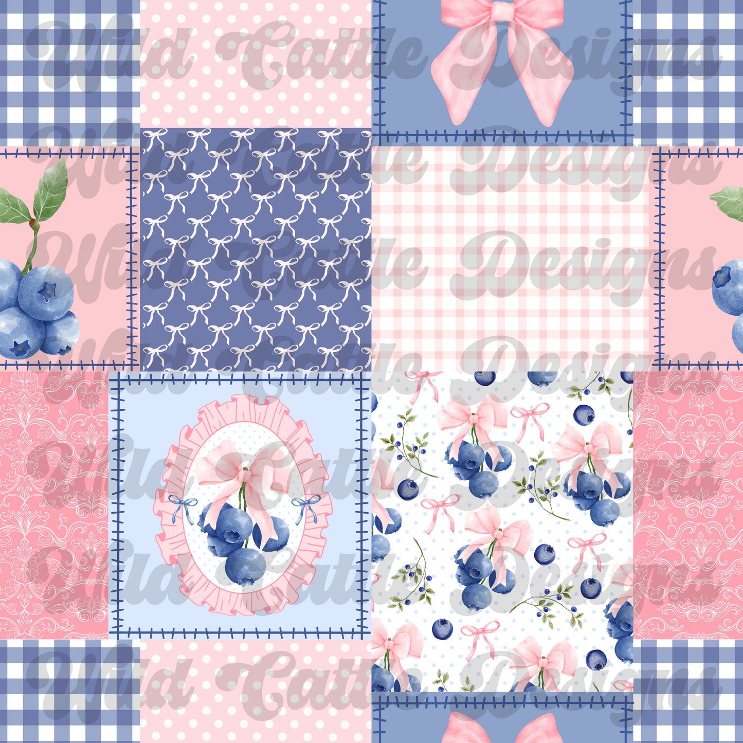 coquette blueberry patchwork