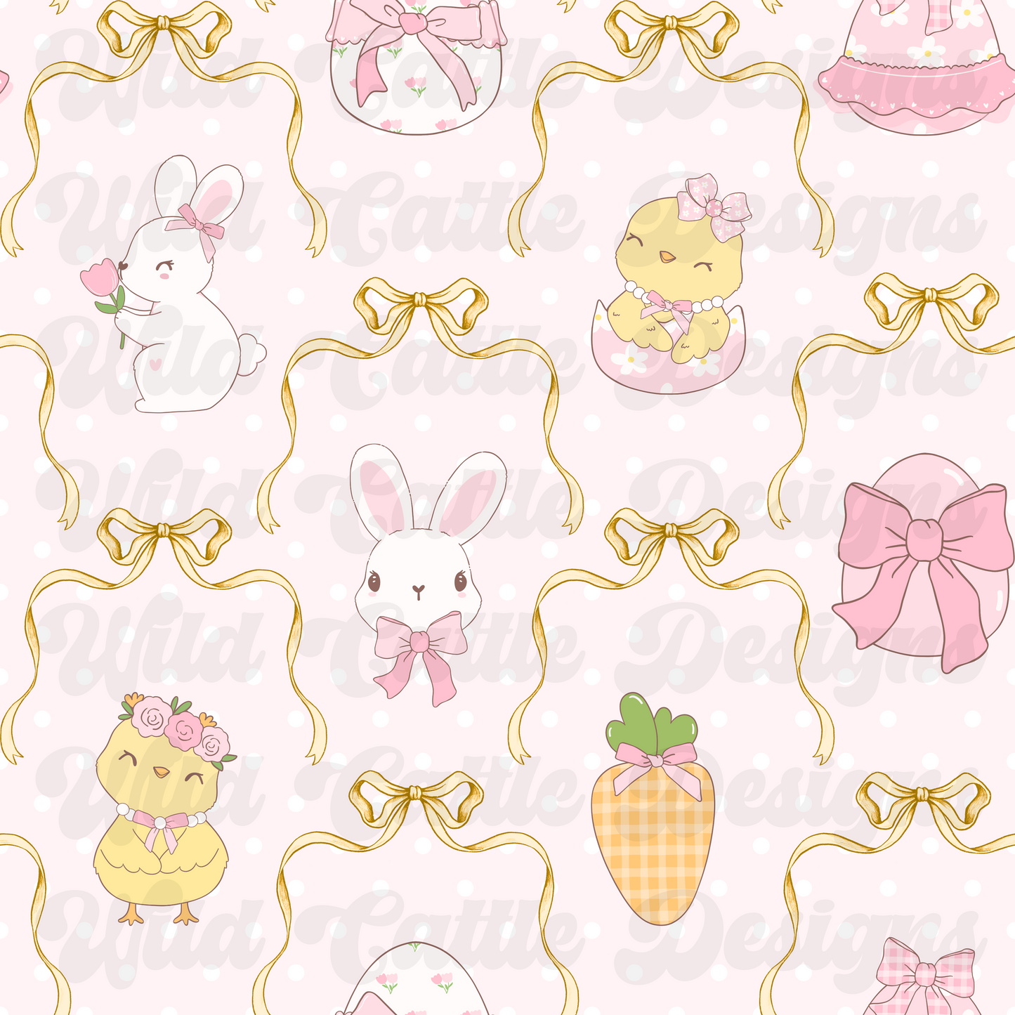 Coquette easter seamless