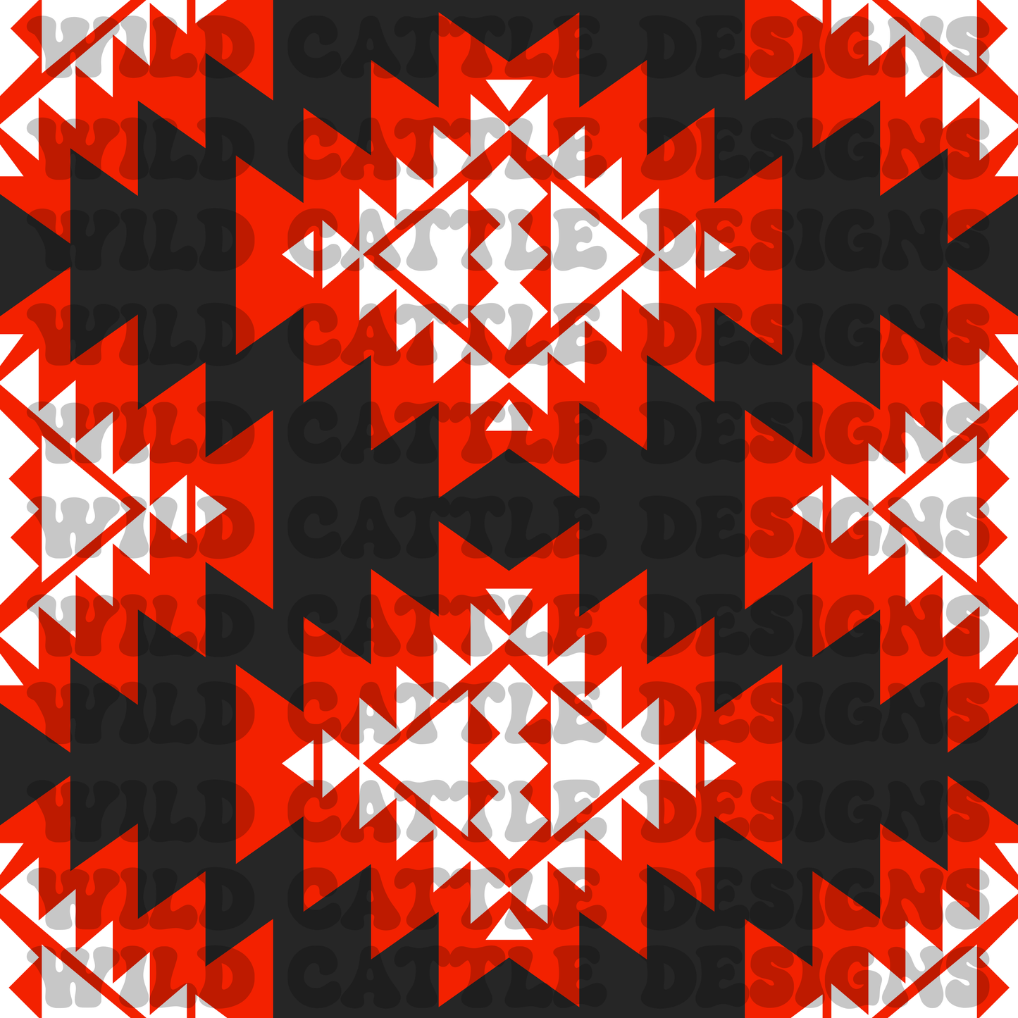 Cowboy Valentine aztec seamless