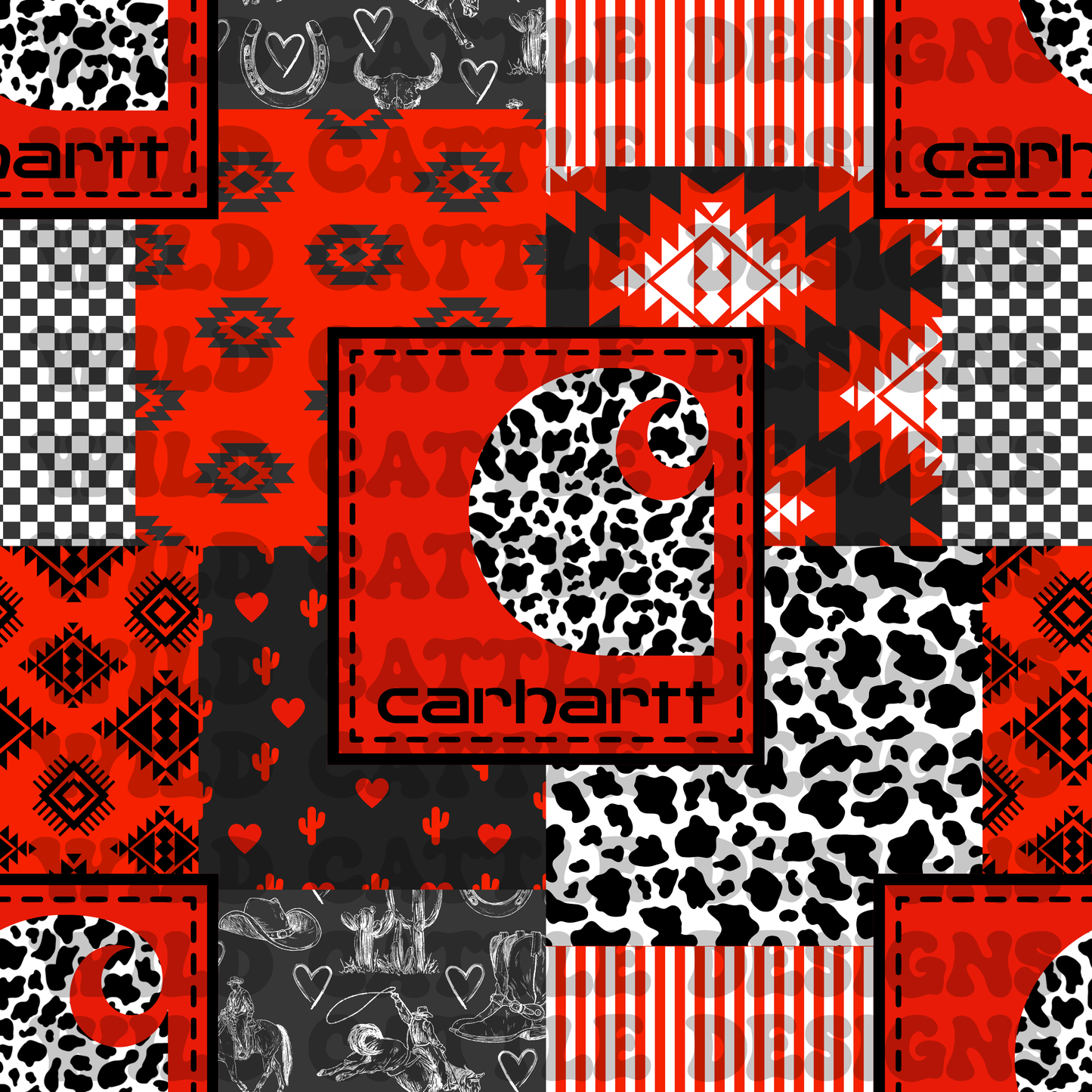 Cowboy Valentine patchwork