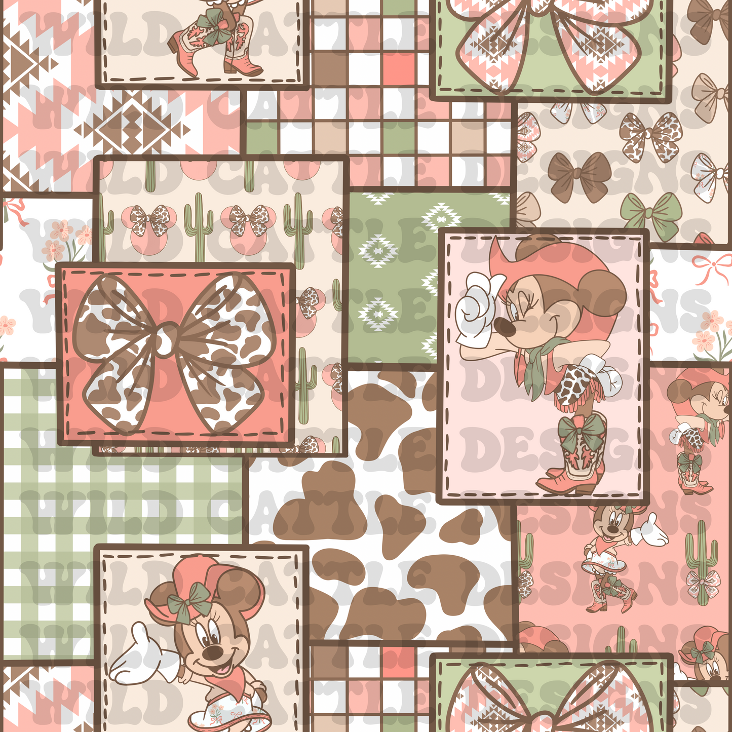 Cowgirl mouse patchwork