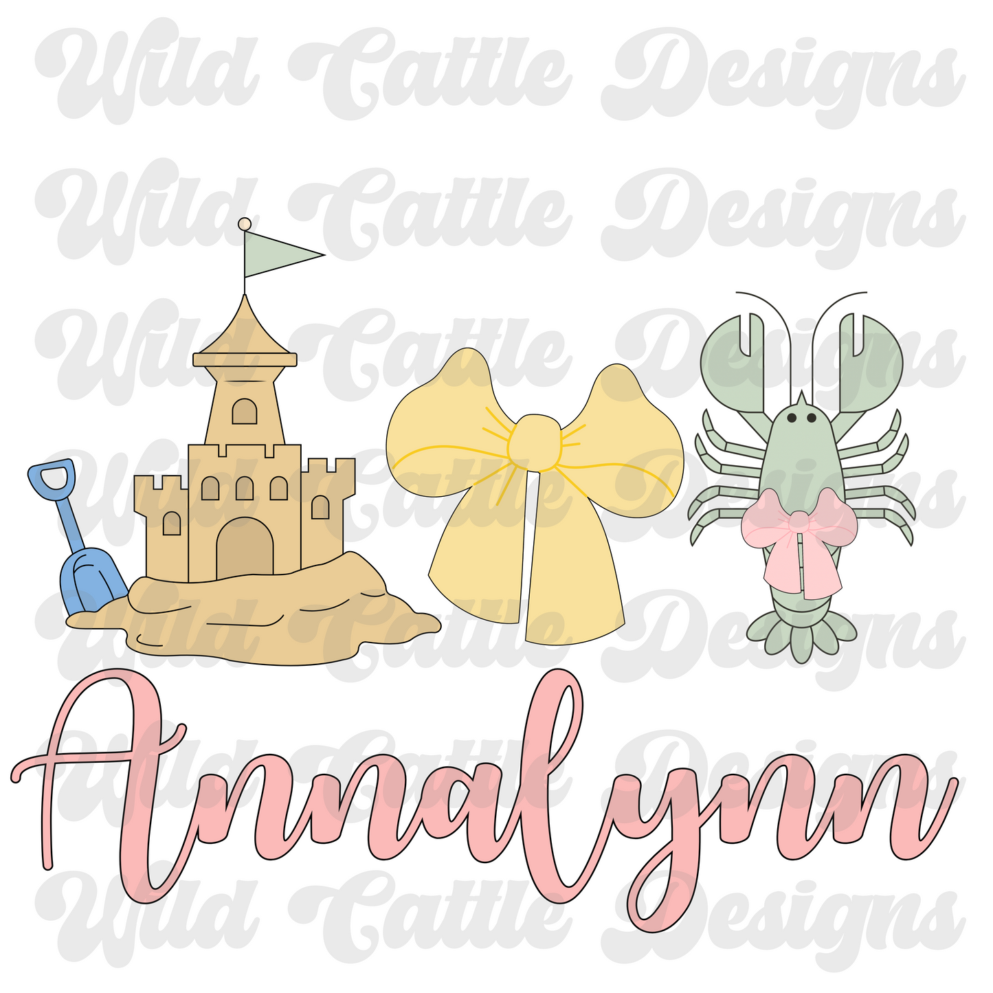 CUSTOM pastel beach day png