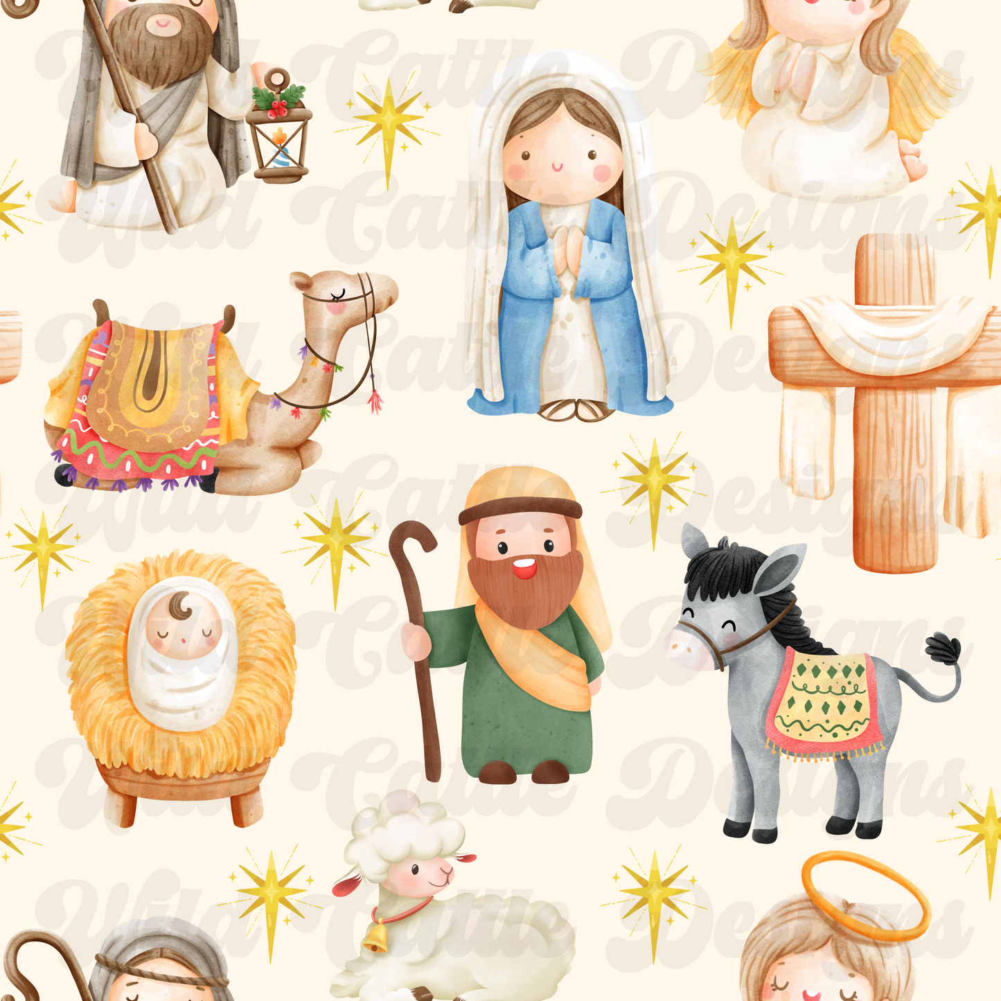 Cutesy manger seamless