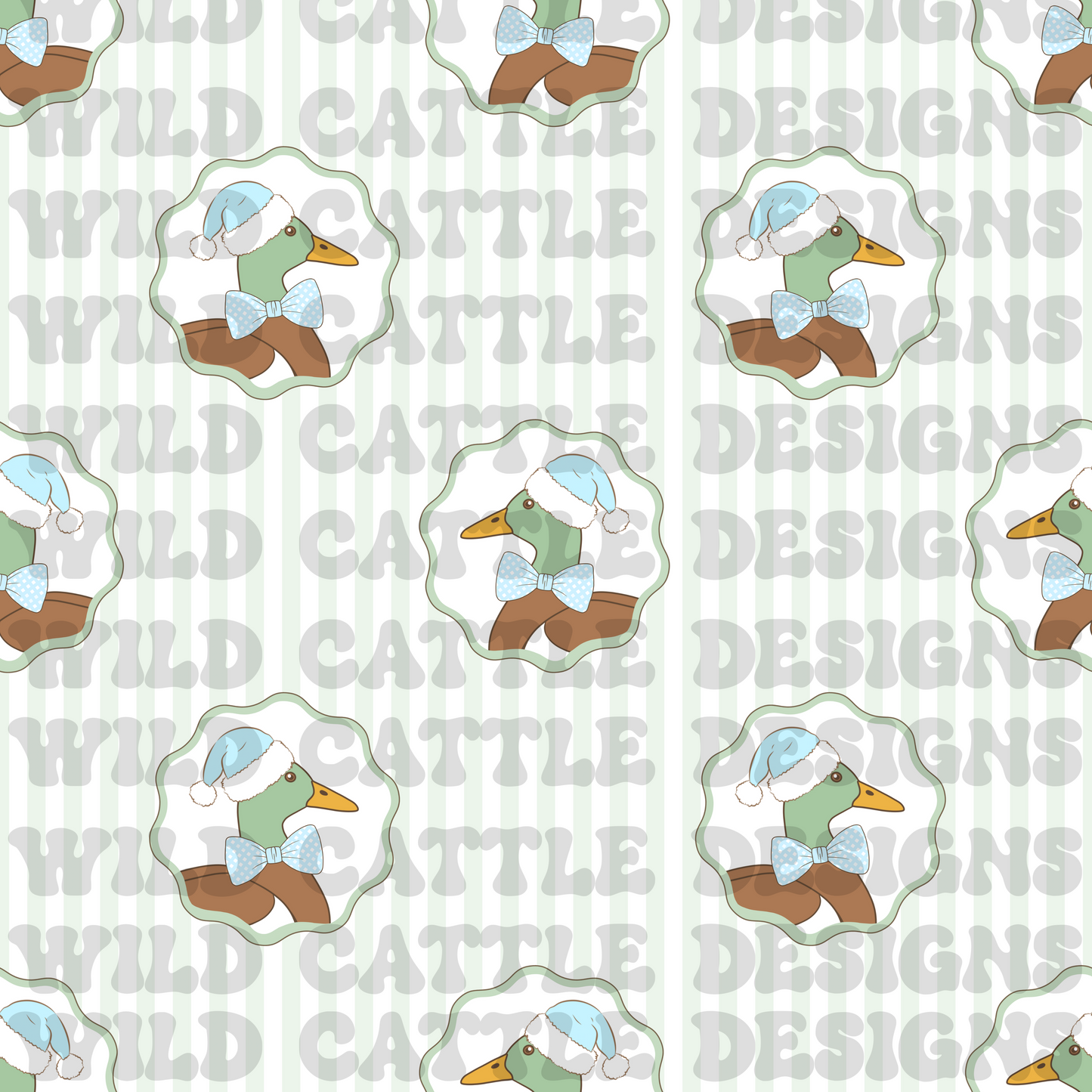 Dapper christmas duck seamless