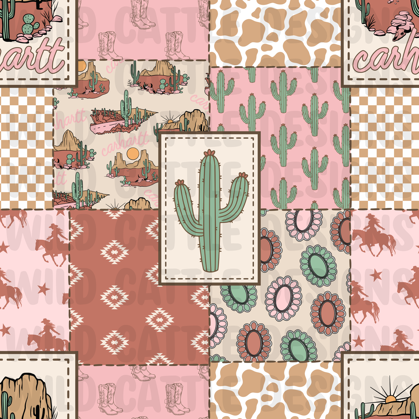 Desert cowgirl patchwork
