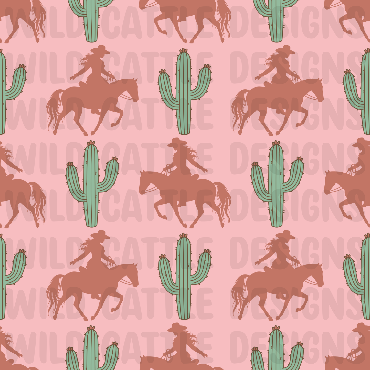 Desert cowgirls seamless