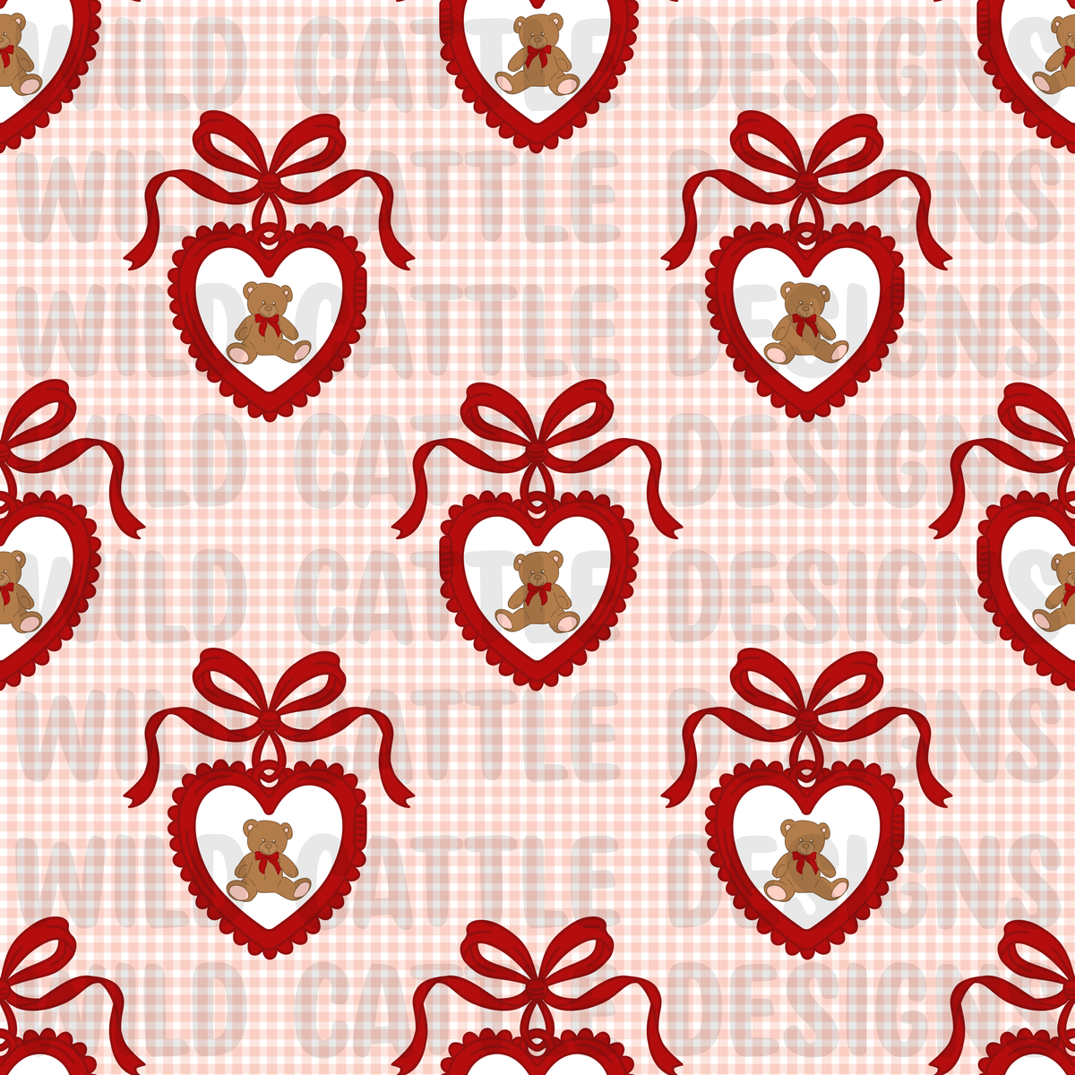 Elegant Valentines teddy seamless