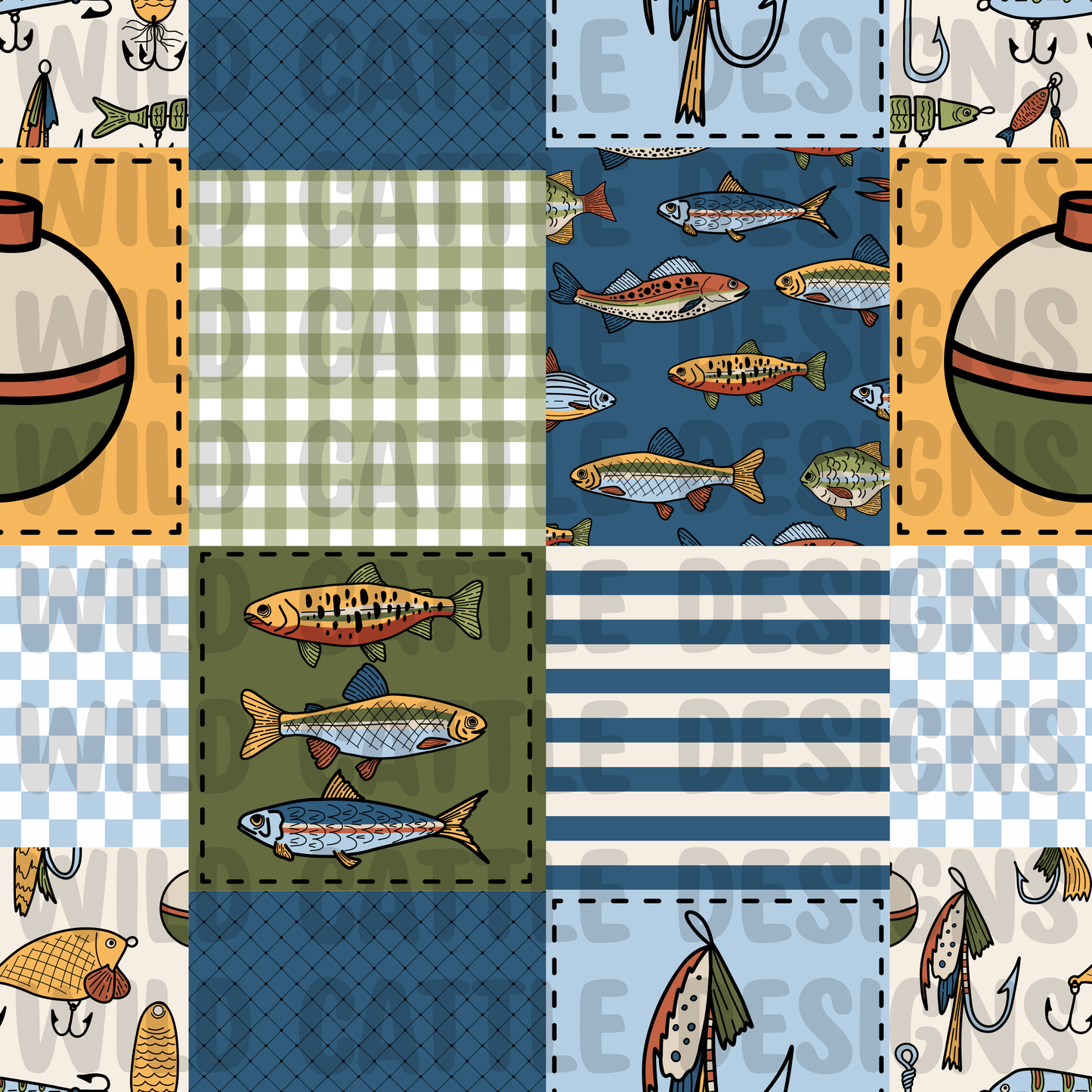 Fishing lure patchwork
