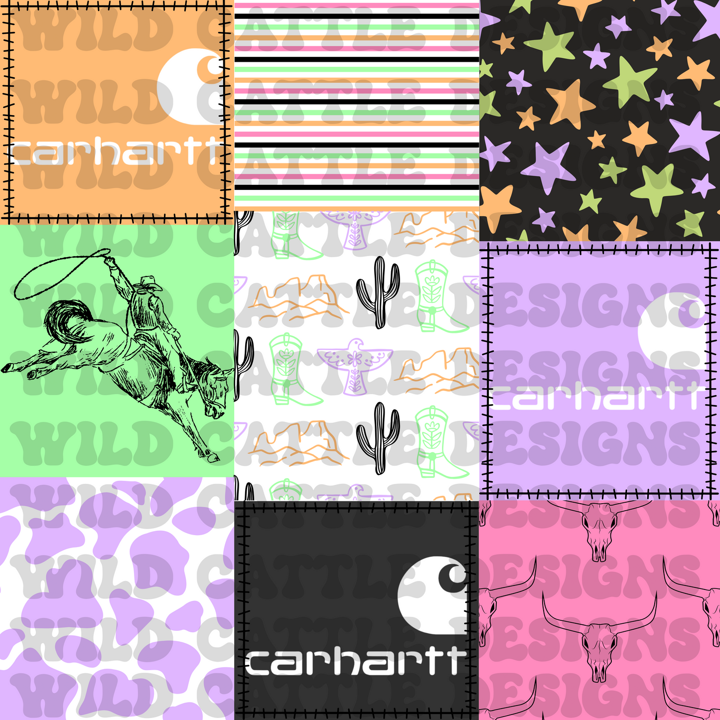 Girly halloween patchwork