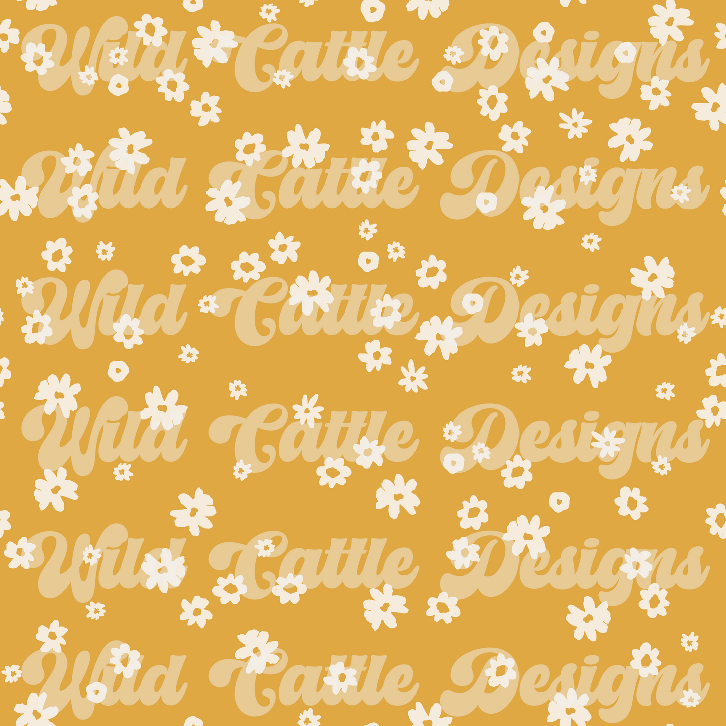 Golden Boho Floral Coord Seamless