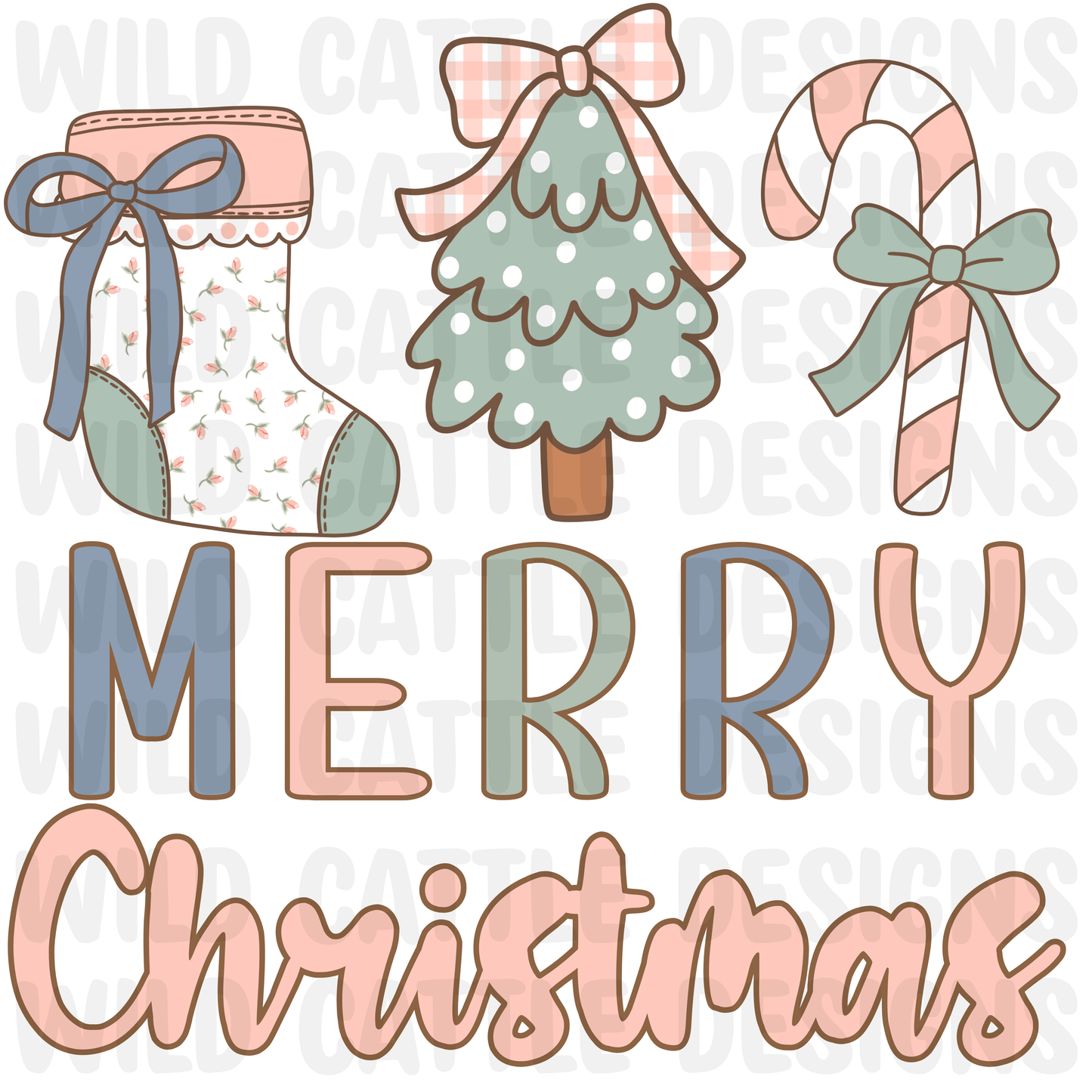 Grand millennial Christmas png