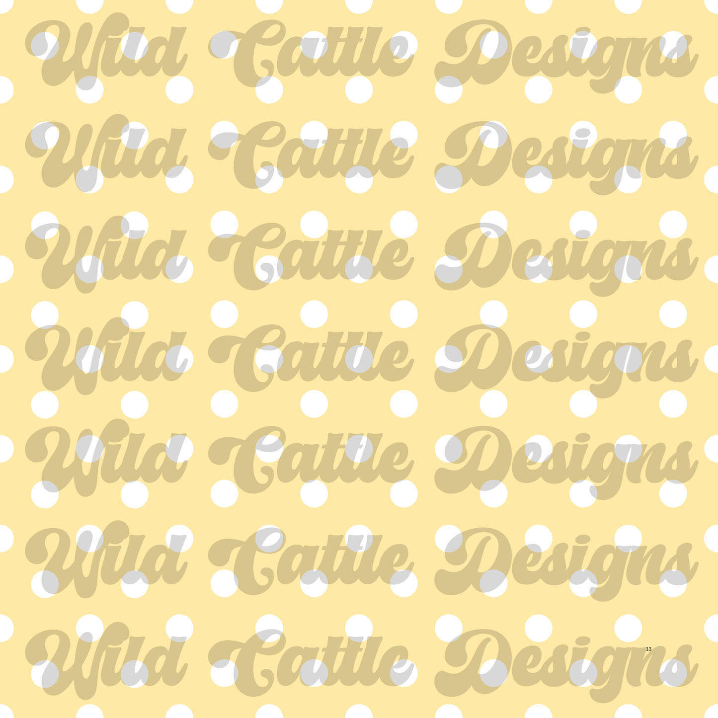 Graves into gardens yellow dot seamless