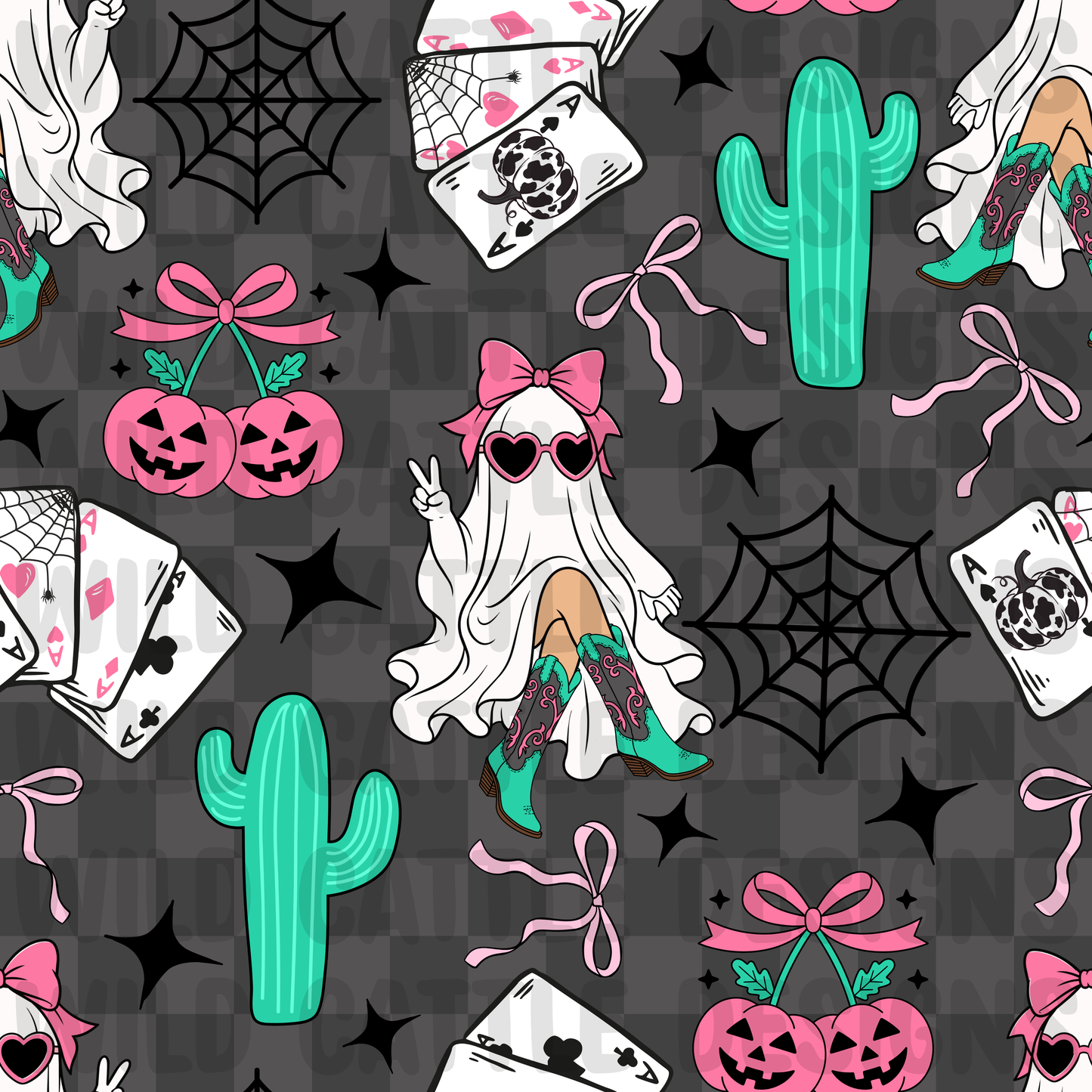 Halloween Cowgirl seamless