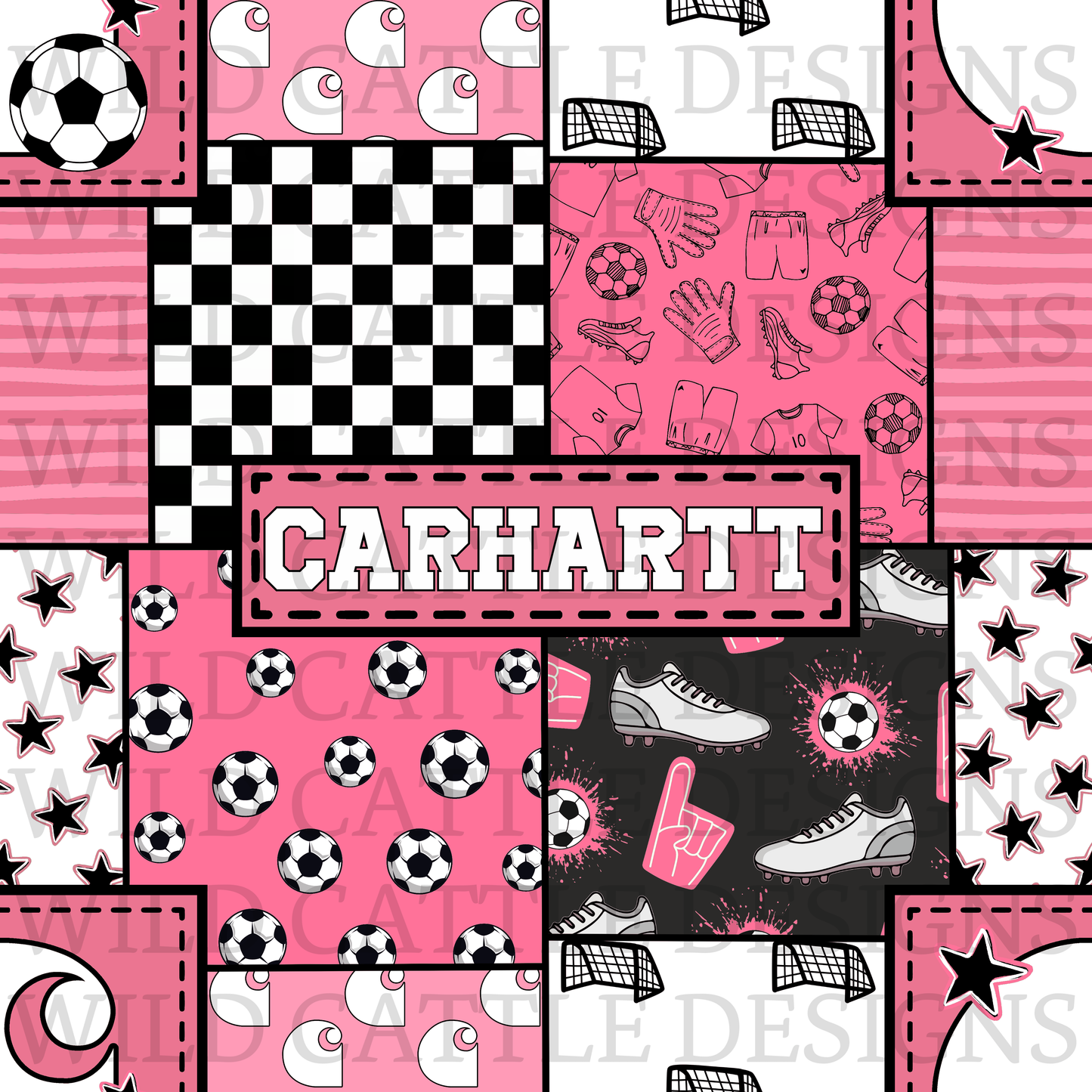 Girl soccer Patchwork