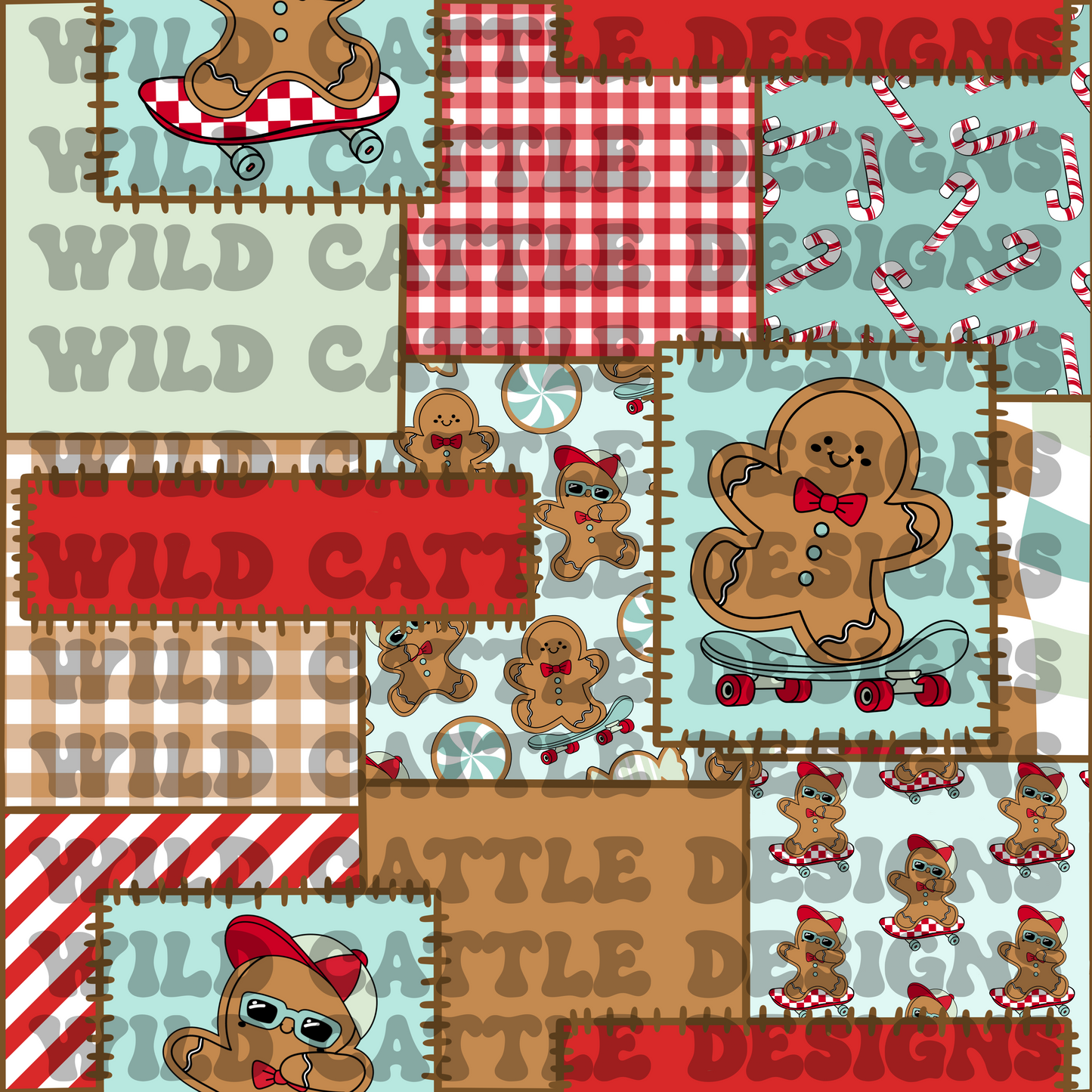 Gingerbread Patchwork Boy