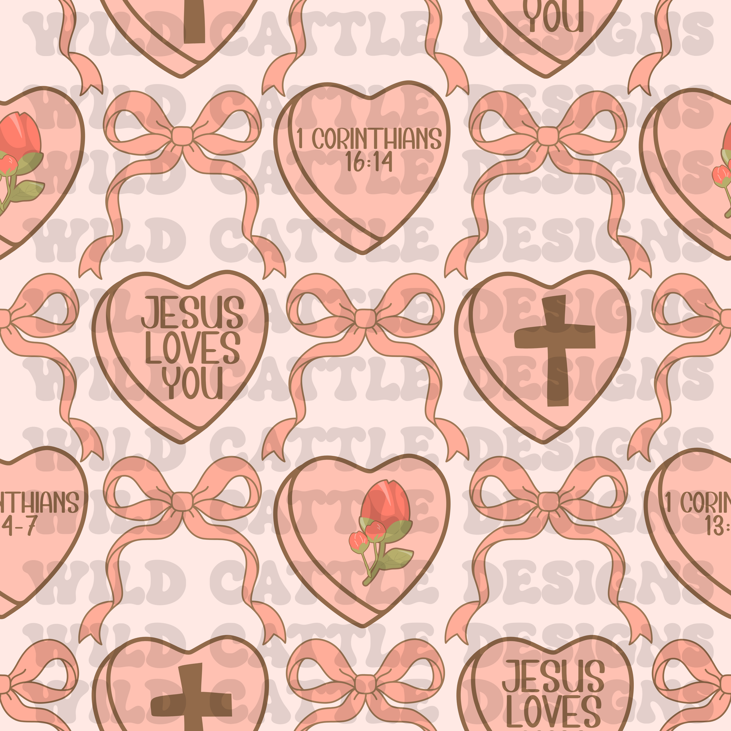 Jesus is my valentine seamless