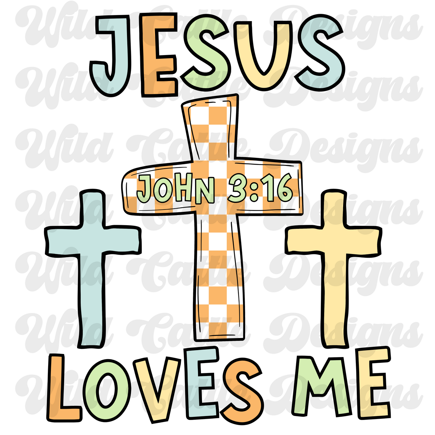 Jesus loves me crosses png